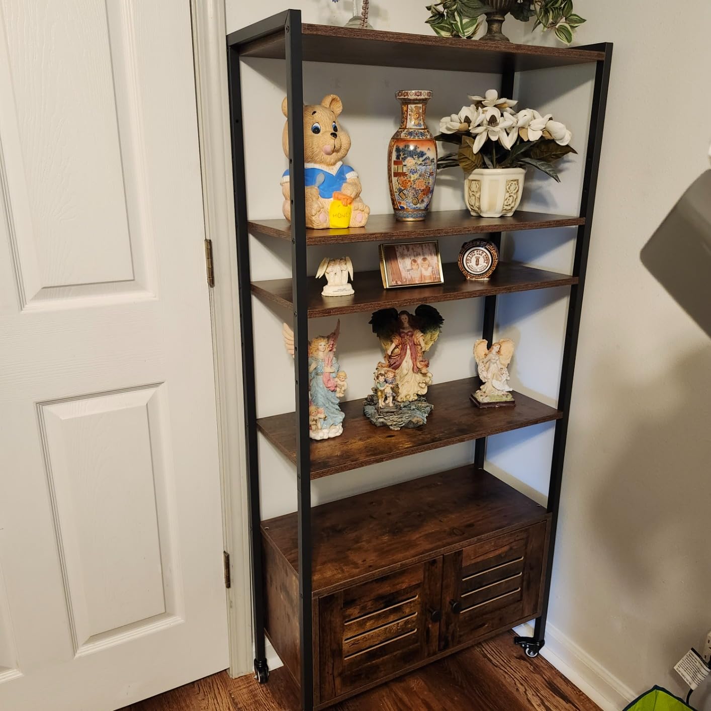 IRONCK Bookcase with Doors and Open Shelves for Home Office and Living Room customer photo 2