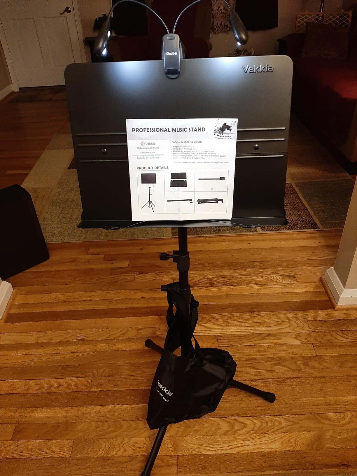 Vekkia Professional Portable Sheet Music Stand customer photo 1