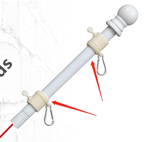 Flag Pole for Outside House, 5 FT Tangle-Free Heavy Duty, 45°/90° Bracket customer photo 1