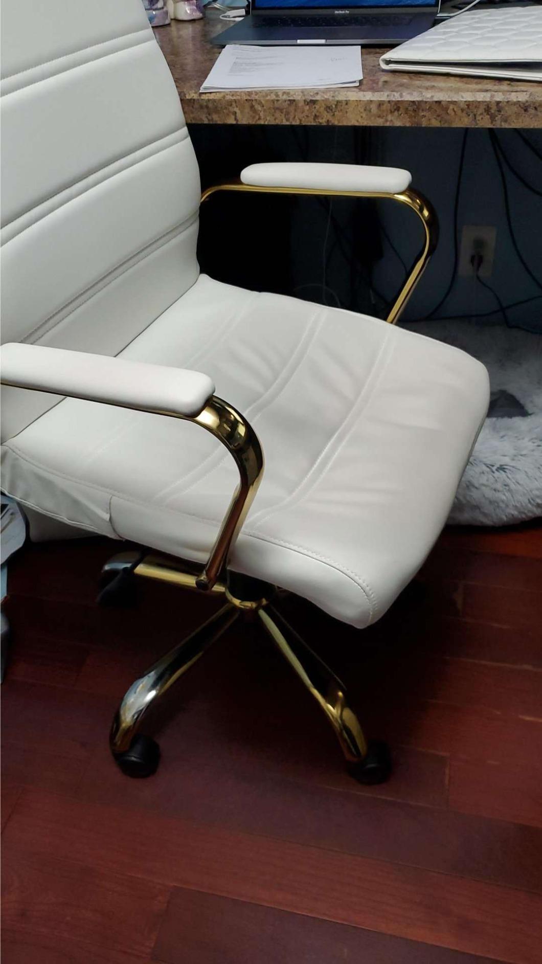 Flash Furniture Mid-Back LeatherSoft Executive Office Chair, Brown/Black customer photo 2