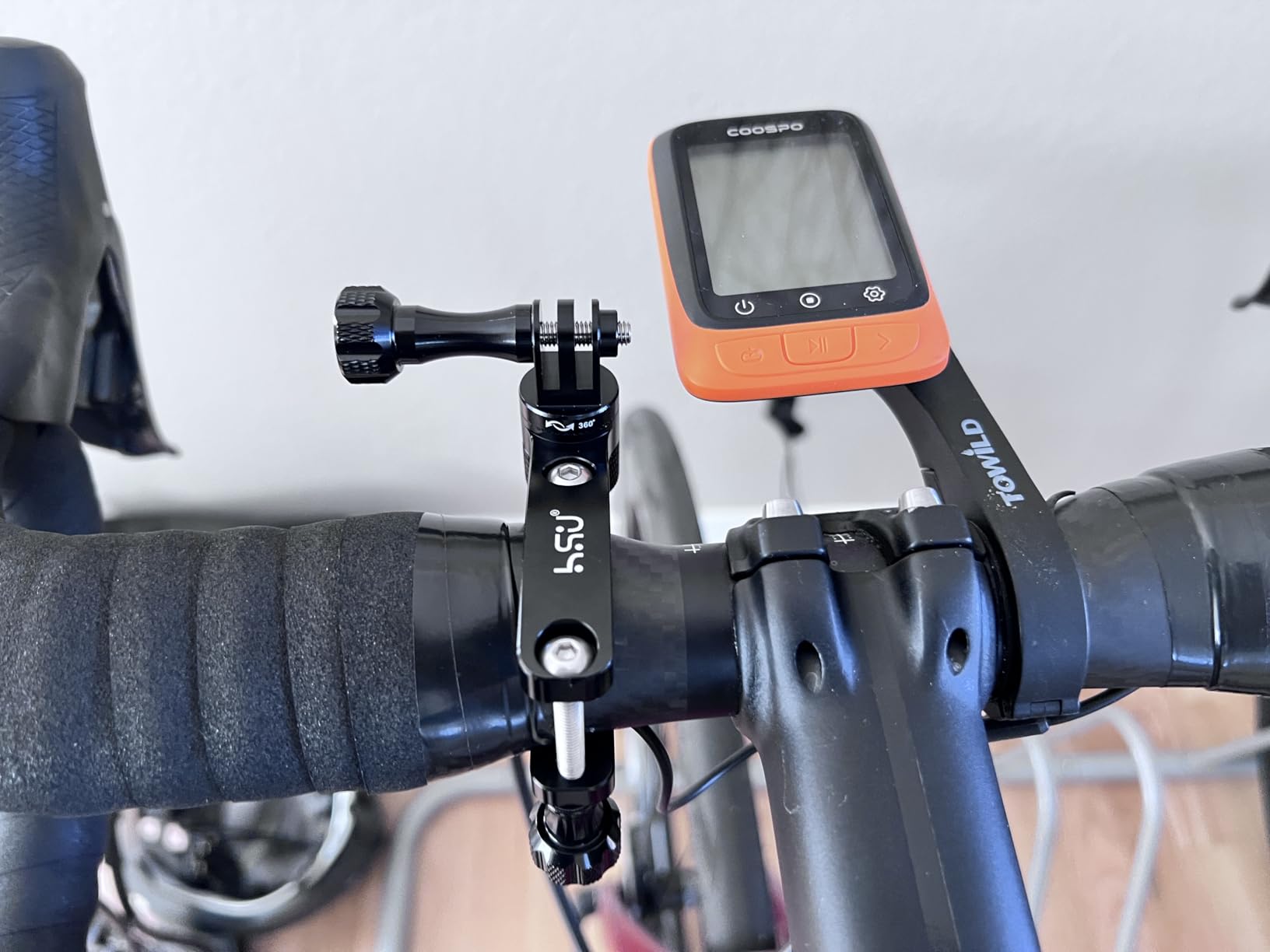 COOSPO Bike Computer Wireless GPS, Cycling Computer GPS Bike Tracker with Bluetooth/ANT+, Waterproof Bicycle Computer GPS Speedometer with Auto Backlight, 2.4 inch LCD Display customer photo 1