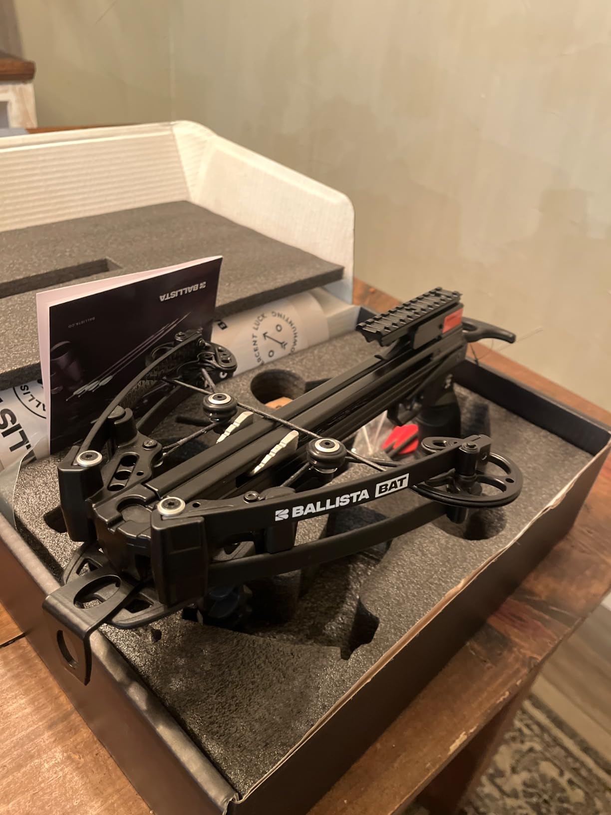 BALLISTA BAT Compound Crossbow for Hunting, Bowfishing and Target, 300 FPS | 16 x 5 in, 2.46 lb frame fits a 30 L backpack, while built-in cocking assist reduces pull effort to about 40 lb. customer photo 2