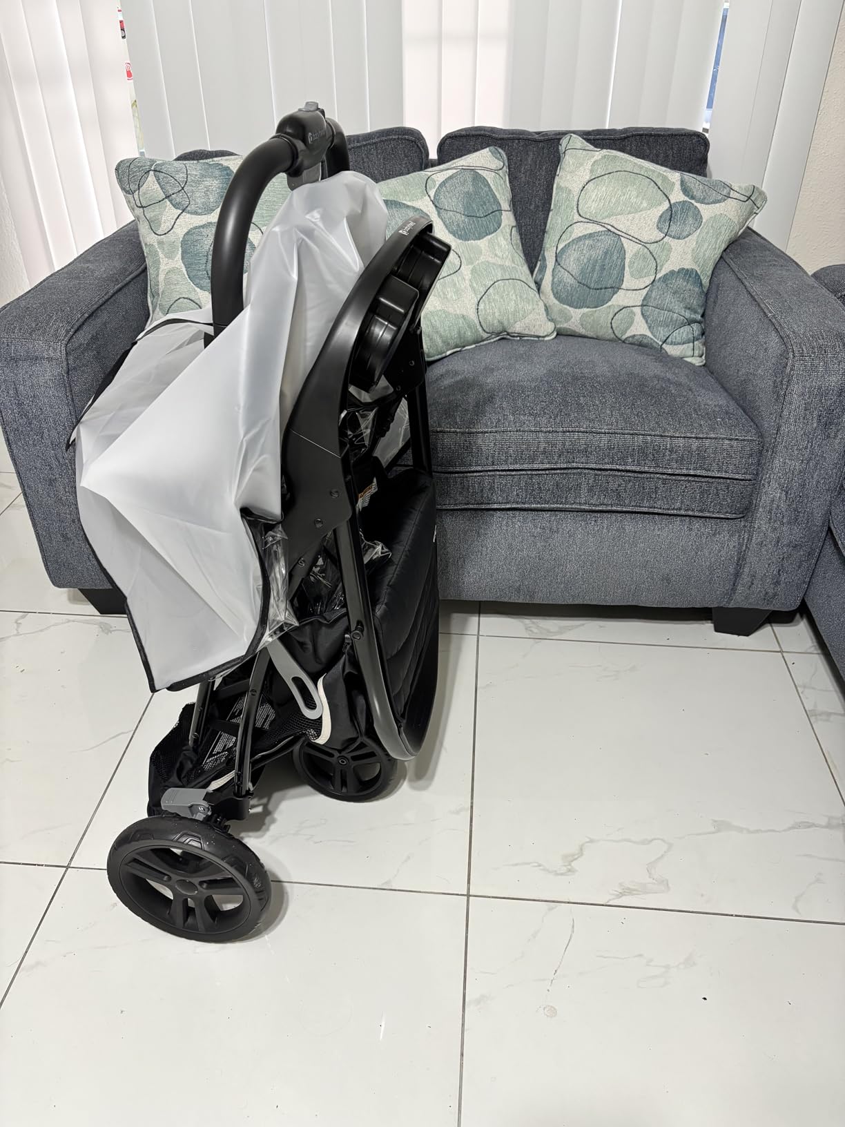 Clear Stroller Rain Cover, Universal EVA Weather Shield with Side Air Vents customer photo 2