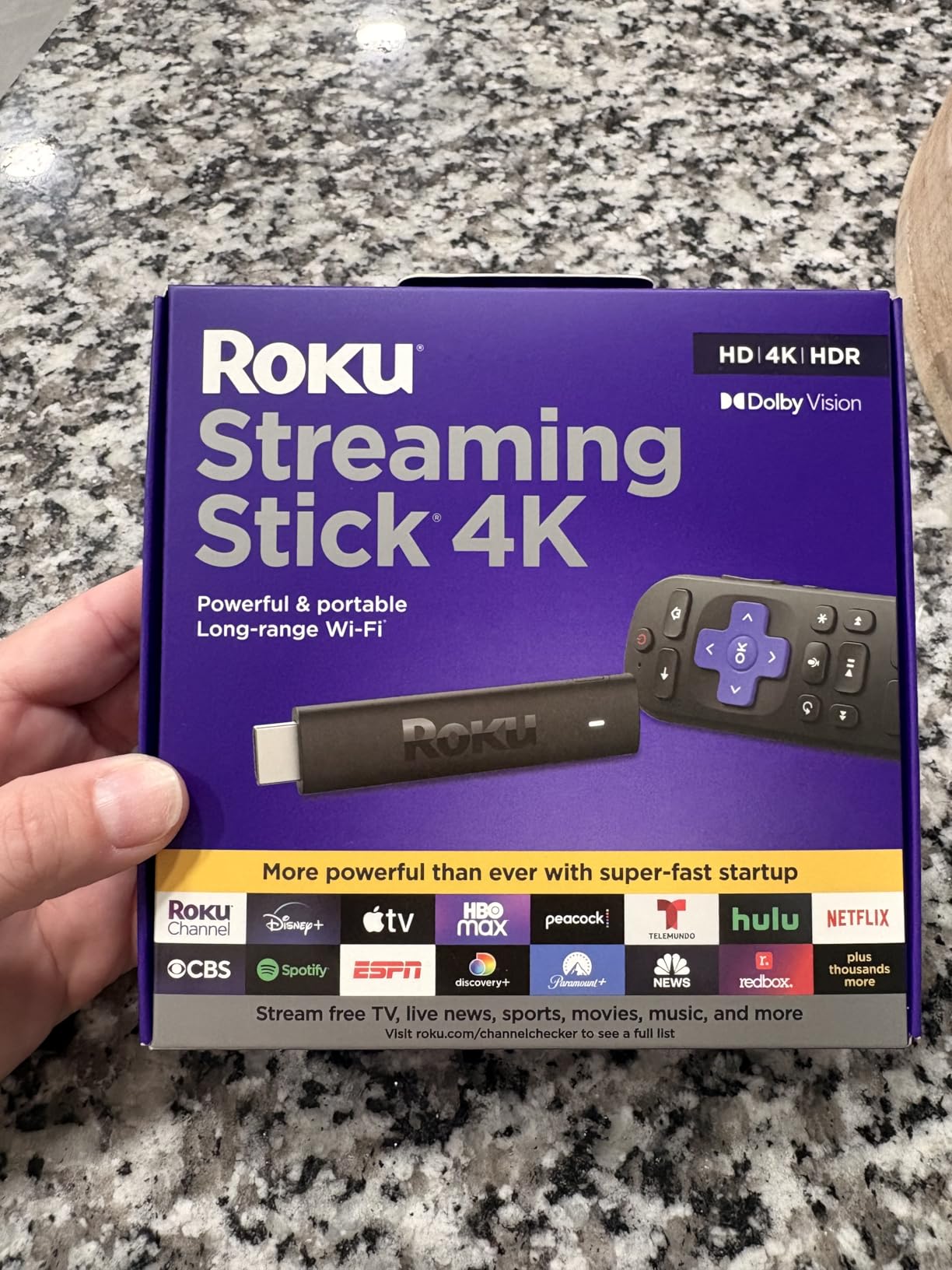 Roku Streaming Stick 4K with Voice Remote - HDR10+ & Dolby Vision customer photo 1