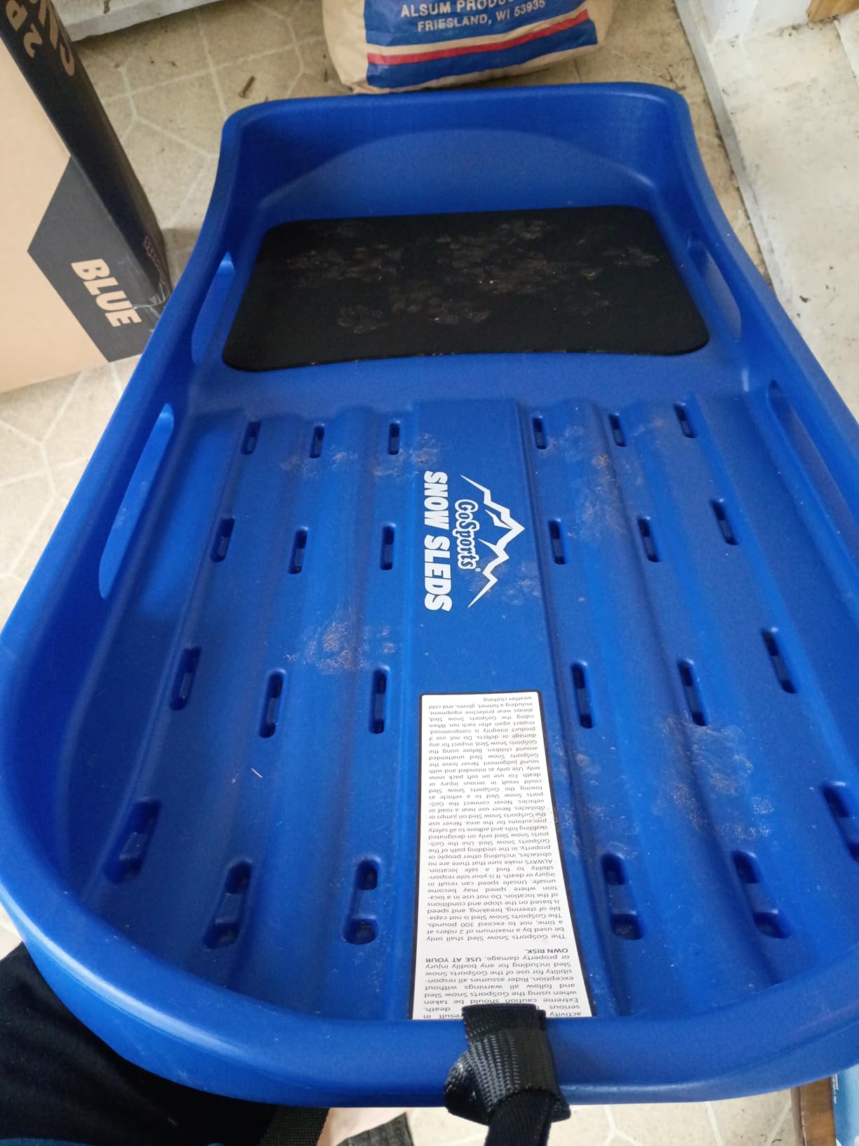 GoSports 2 Person Premium Snow Sled - Choose Red or Blue - Double Walled Construction, Pull Strap and Padded Seat customer photo 2