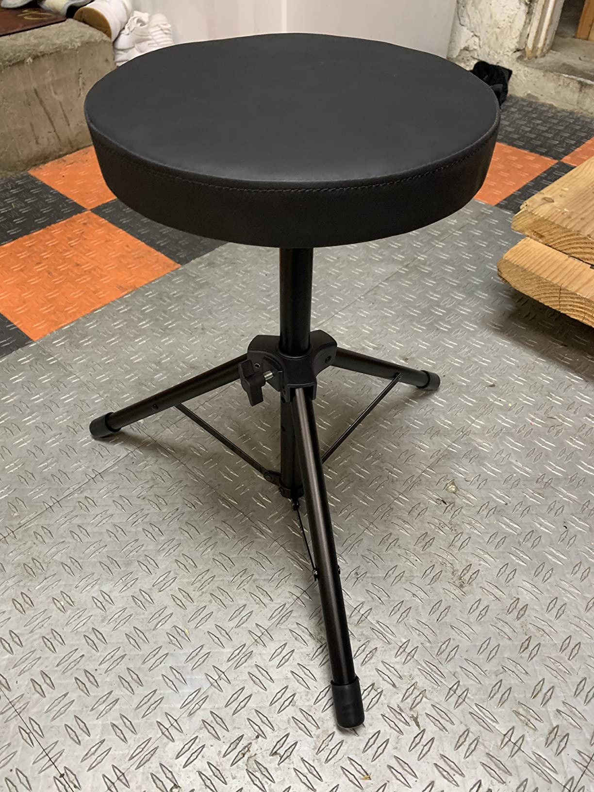 EASTROCK Drum Throne,Padded Drum Seat Drumming Stools with Anti-Slip Feet for Adults and Kids Drummers (Dark Black) customer photo 1