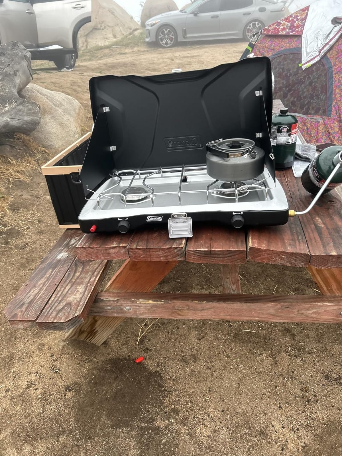 Coleman Triton+ 2-Burner Propane Camping Stove with InstaStart Ignition, Portable Camping Cooktop with 2 Adjustable Burners & Wind Guards, 22,000 BTUs of Power for Camping, Tailgating, Grilling customer photo 2