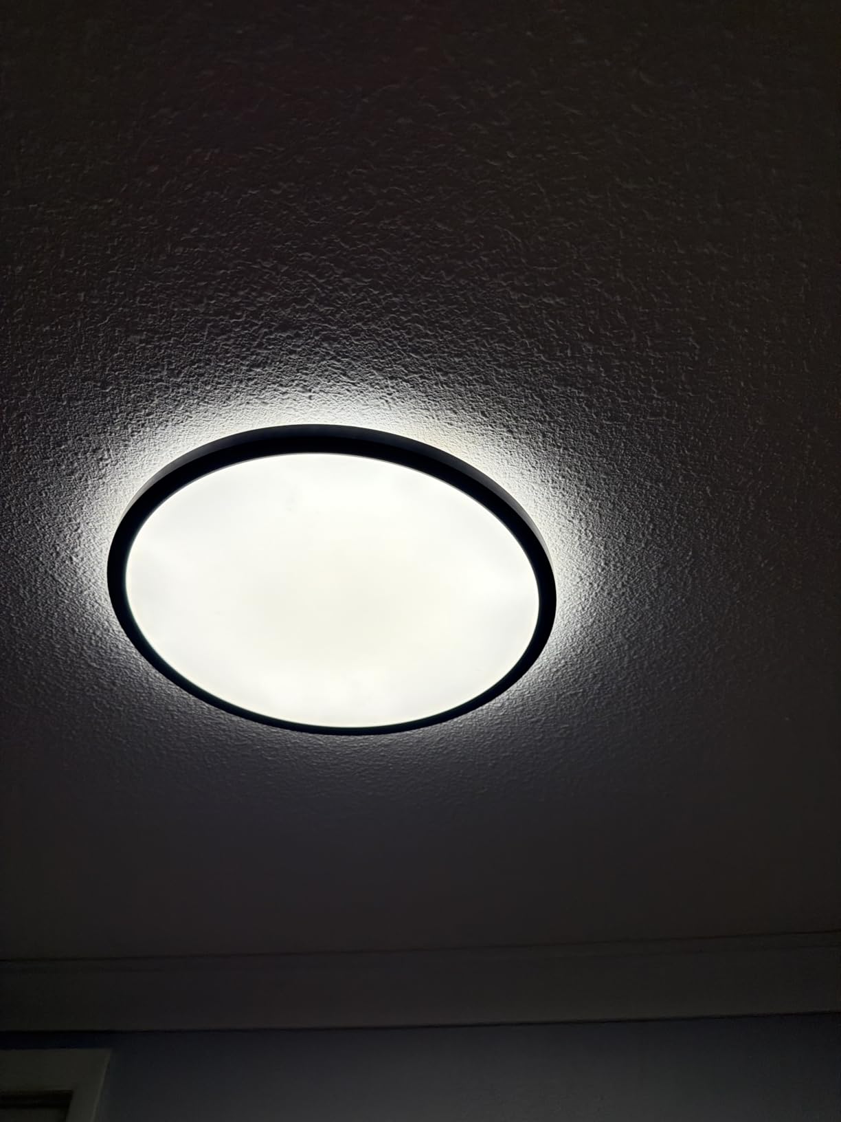 BLNAN Dimmable LED Flush Mount Ceiling Light Fixture with Remote Control, 12Inch 3000K-6500K Light Color Adjustable, Modern Ultra-Thin Ceiling Lamp for Bedroom Kitchen, Wired customer photo 1