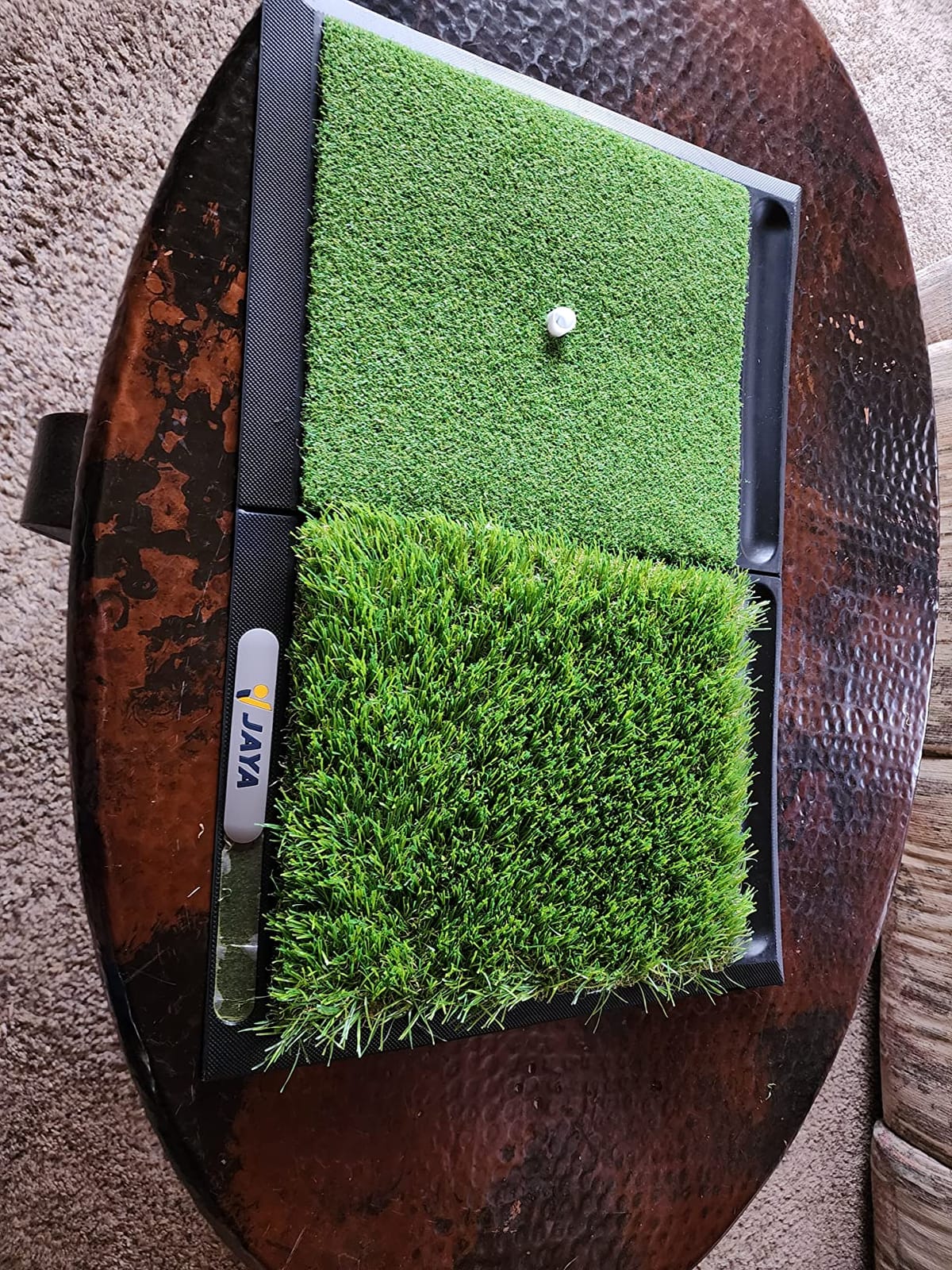 JAYA Golf Hitting Mat with Heavy Rubber Base, Foldable Golf Practice Mat for Indoor & Outdoor Training, Dual Turf Fairway & Rough Grass Mat for Swing, Chipping and Driving Practice customer photo 1