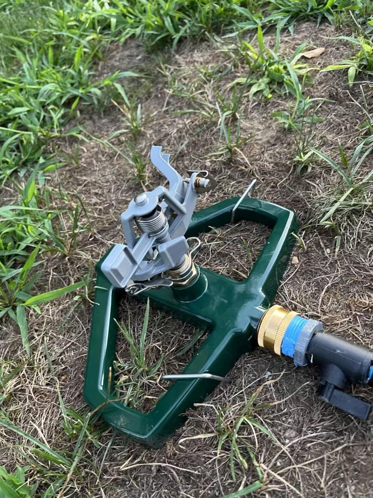STYDDI Heavy Duty Impact Pulsating Sprinkler for Yard, All Metal Adjustable Rotating Circular Impulse Lawn Sprinkler for Medium to Large Areas, Lawn and Garden, Coverage up to 5,800 Sq. Ft customer photo 1