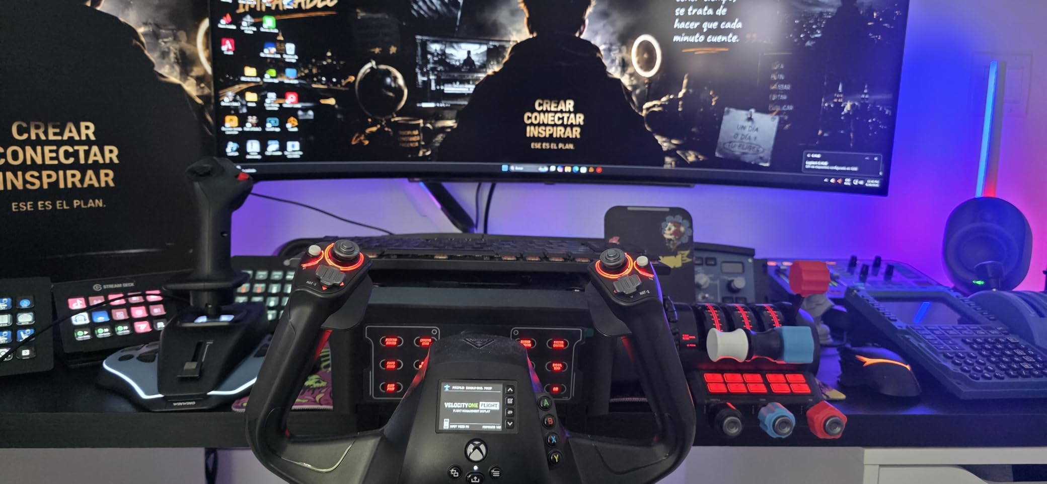 Turtle Beach VelocityOne Flight Universal Control System - Xbox Series X & Xbox Series S, Xbox One & Windows 10 & 11 PCs with Yoke Handle, Throttle Quadrant, Trim Wheel & Rudder Controls | Xbox Series X|S, Xbox One, Windows PC, Complete Controls, Yoke Handle, Throttle Quadrant, Trim Wheel & Rudder Controls, Black customer photo 1