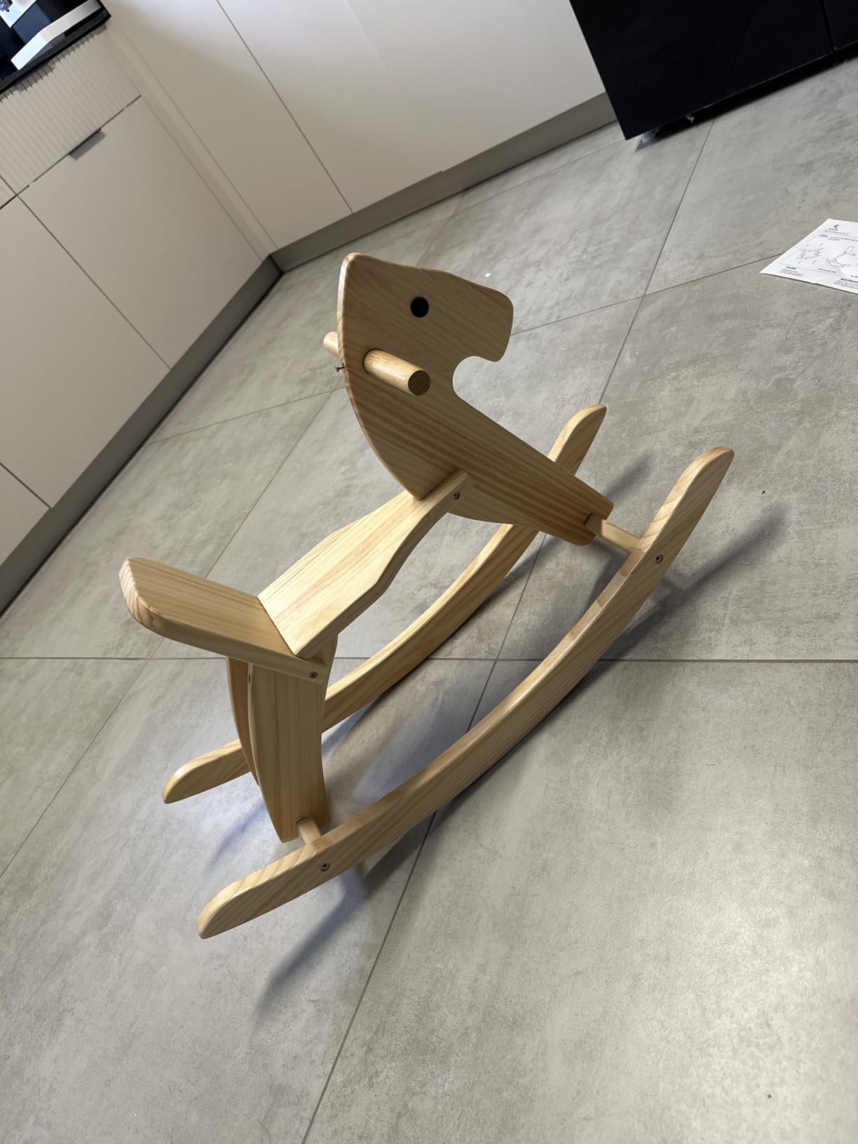Kids Wooden Rocking Horse, Boy & Girls Ride-On Toy with Foot Pedal customer photo 1