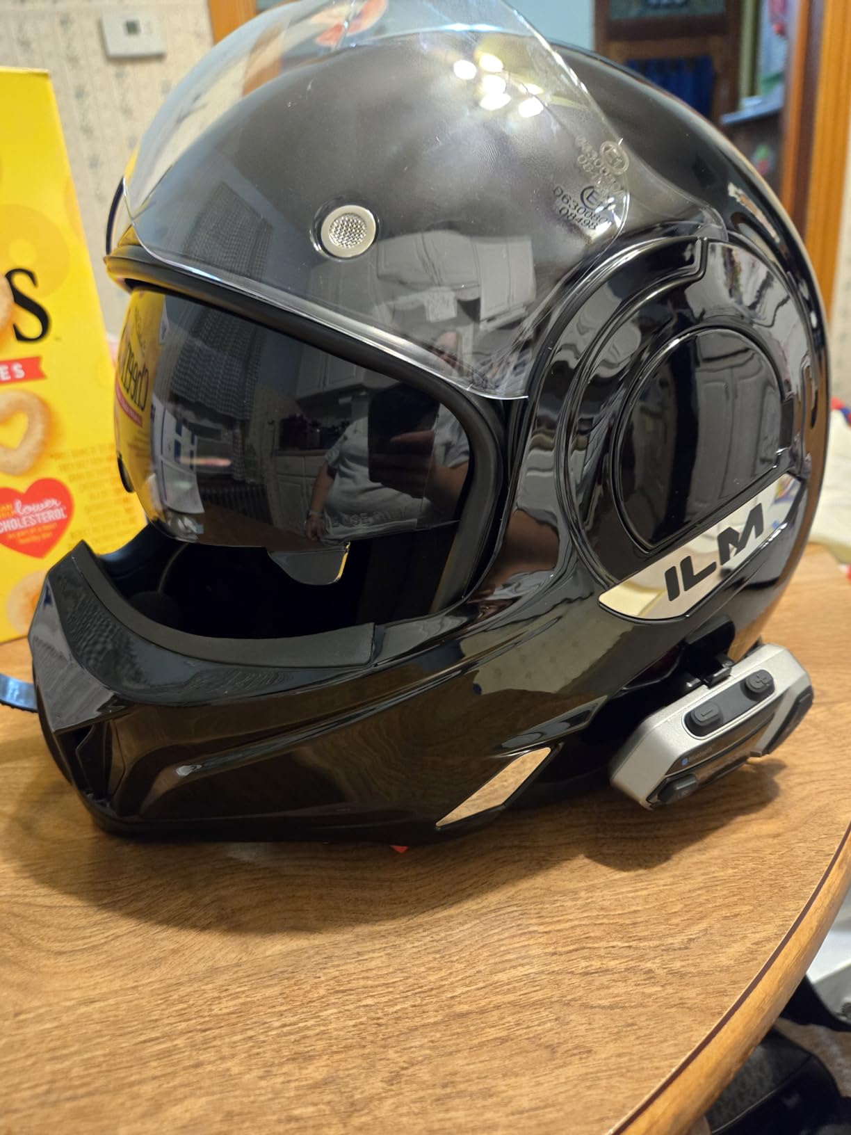 ILM Vintage Full Face Modular Motorcycle Helmet for Adults Men ATV UTV Snowmobile with 180° Reversible Chin Guard DOT ILM-B707(Matte Black, M) customer photo 1