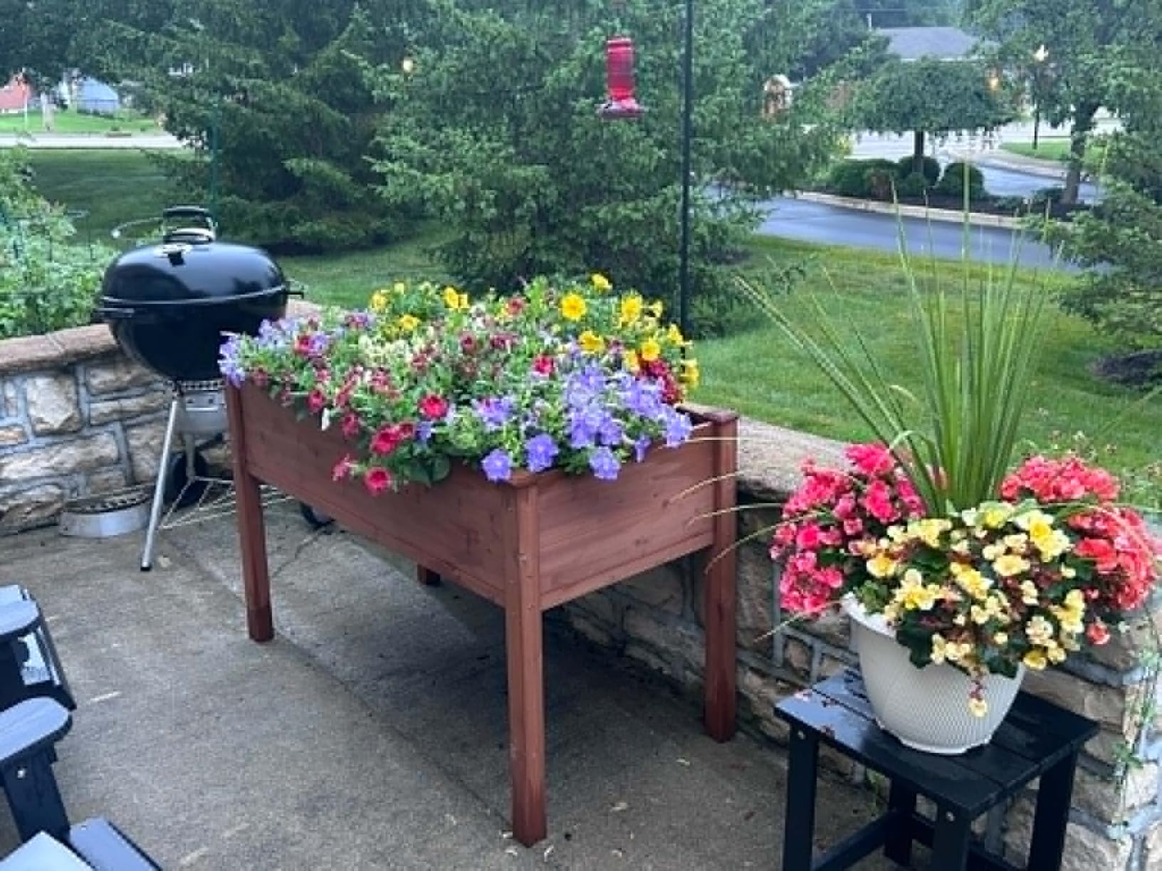Raised Garden Bed with Legs, 48×24×30 Cedar Wood Elevated Planter Box | Large Growing Capacity，Premium Cedar Wood，Drainage Holes & Liner，Perfect for Outdoor Gardening，Ergonomic Gardening Height customer photo 2