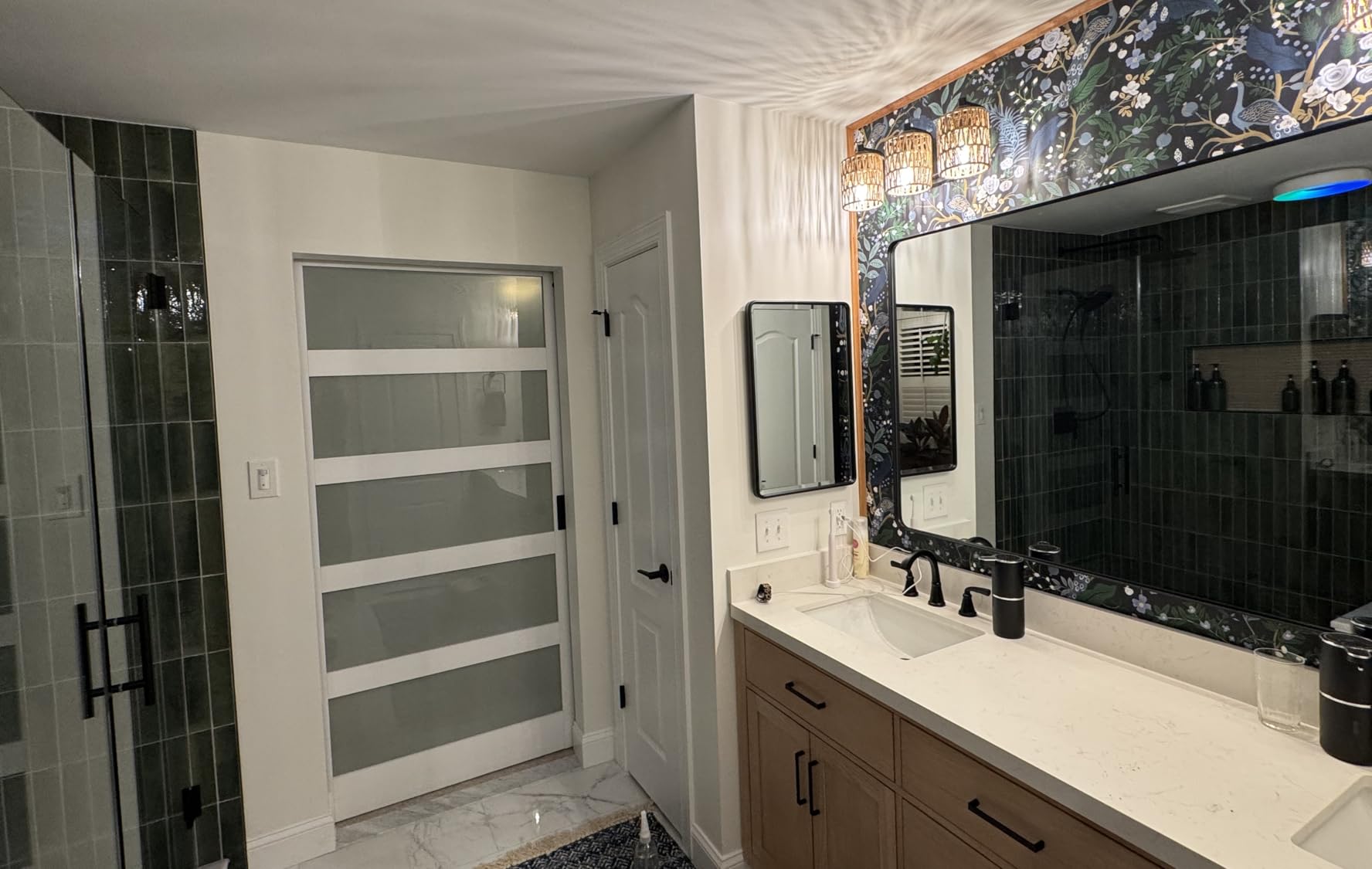 TEHOME 16x24 Brushed Nickel Recessed Bevel Mirrored Bathroom Medicine Cabinet customer photo 1