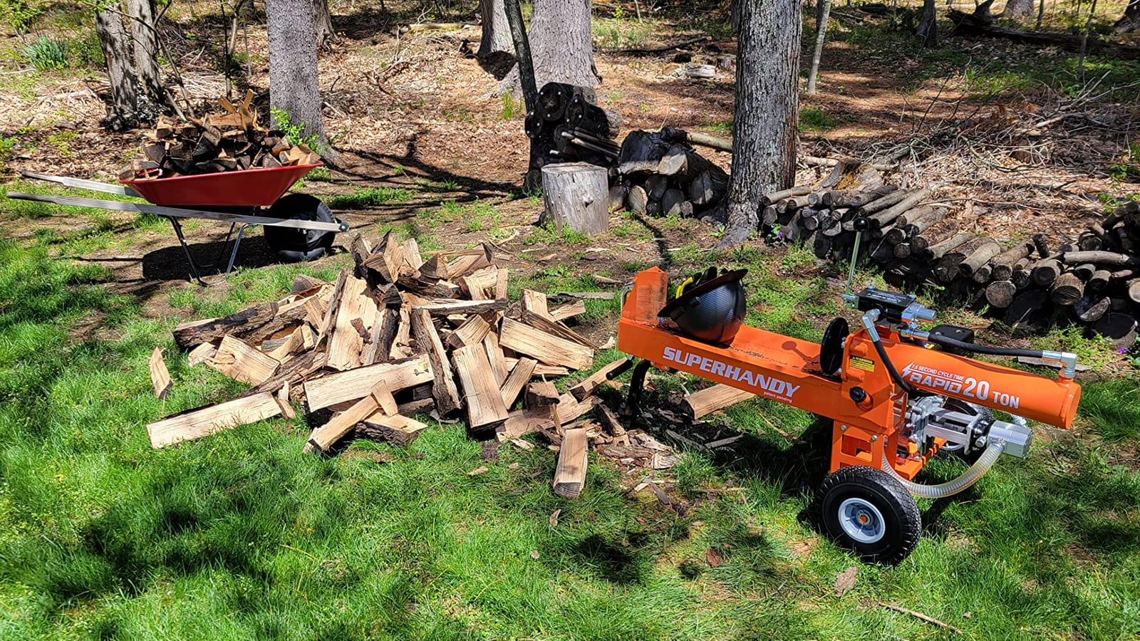 SuperHandy Hydraulic Log Splitter, 20 Ton, Firewood Wood Splitter customer photo 2