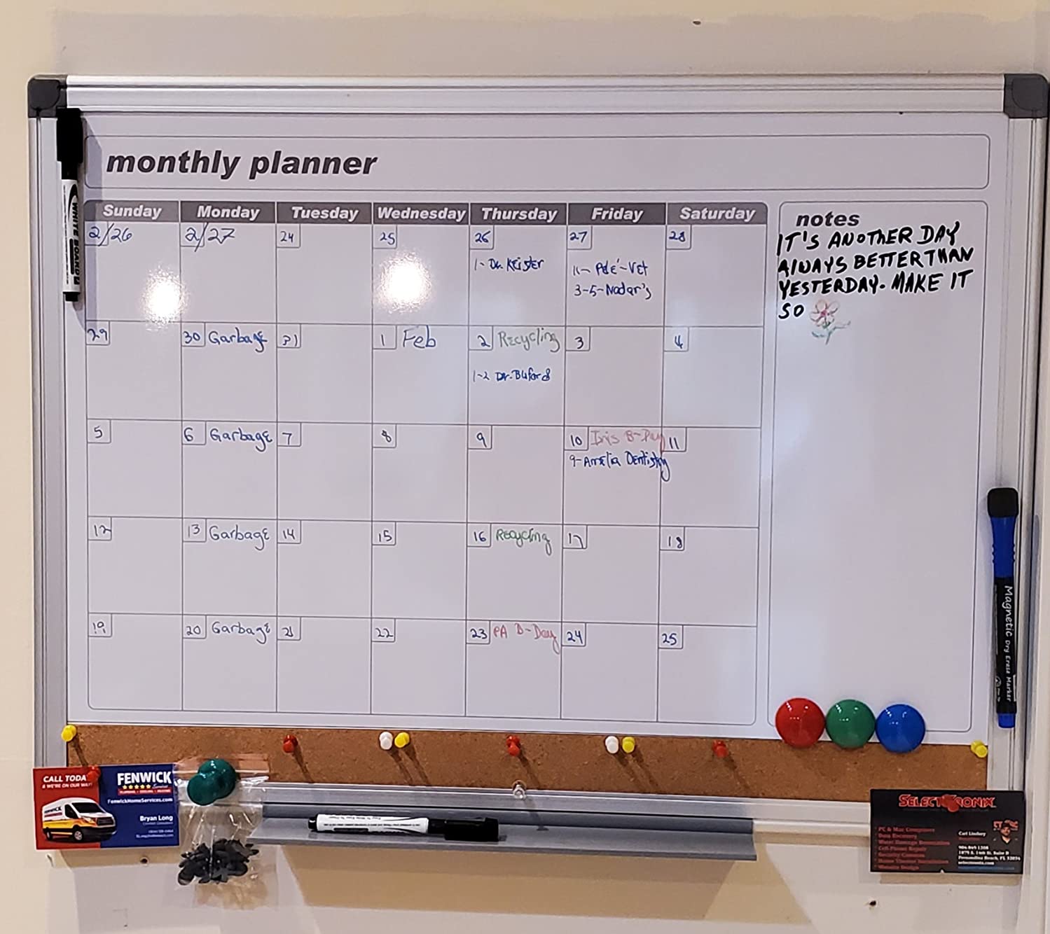 MAKELLO Large Dry Erase Calendar for Wall 36