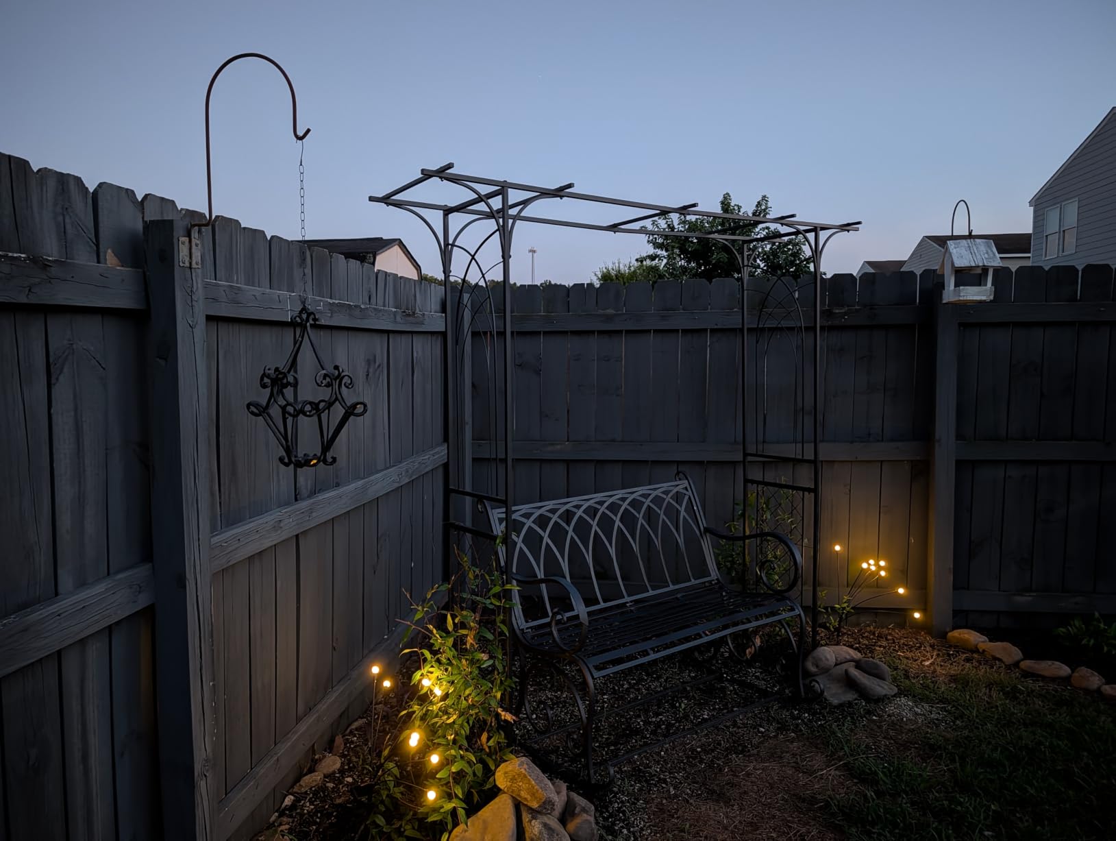 TONULAX Solar Garden Lights - Upgraded Solar Swaying Light, Sway by Wind, Outdoor Lights, Yard Patio Pathway Decoration, High Flexibility Iron Wire & Heavy Bulb Base, Warm White (4 Pack) customer photo 2