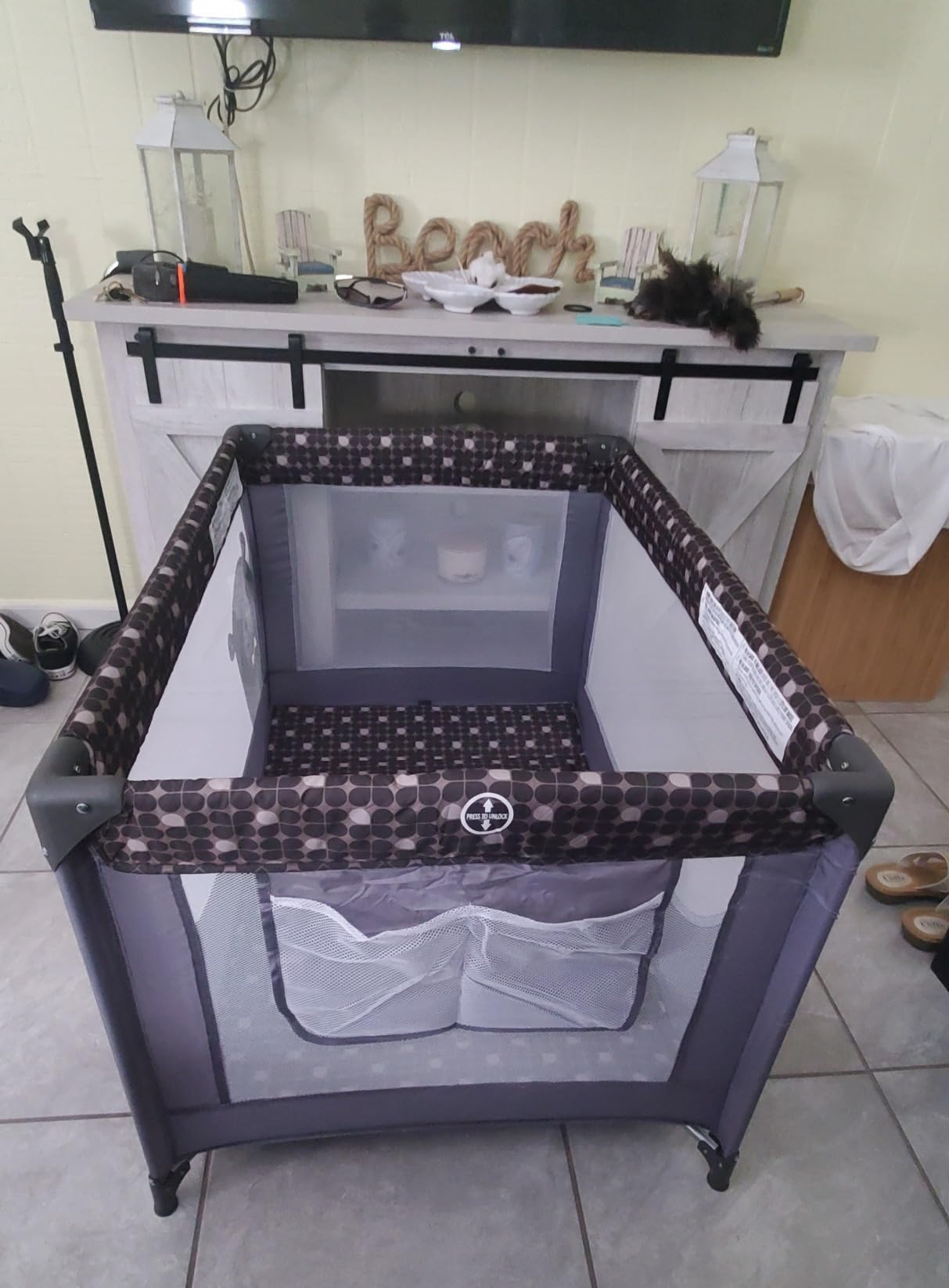 Pamo Babe Pack and Play Portable Baby Crib Foldable Playard Leightweight Travel Playpen for Tooddlers and Infant Black customer photo 2