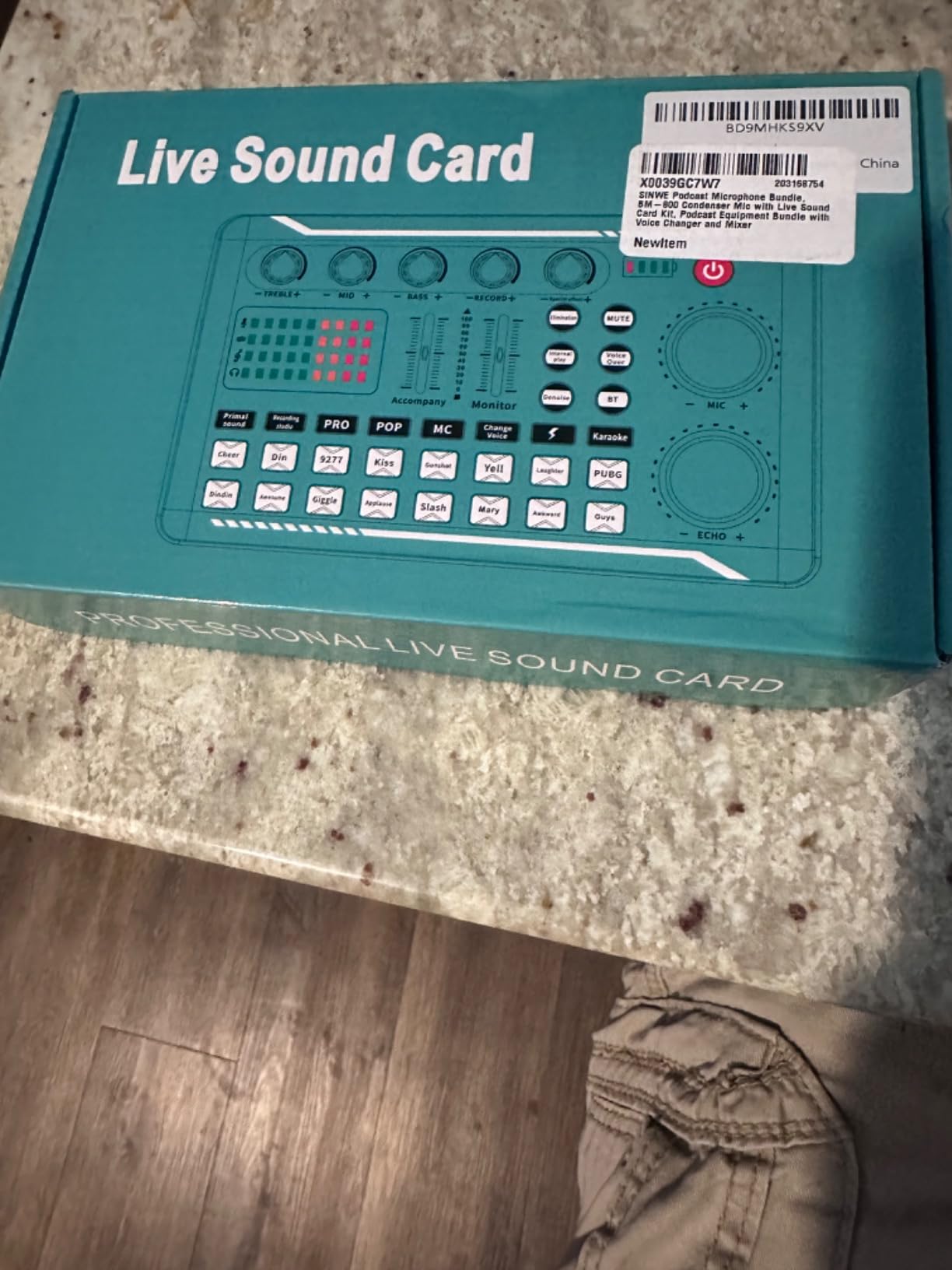 Podcast Equipment Bundle,BM800 Condenser Mic with Live Sound Card Kit customer photo 2