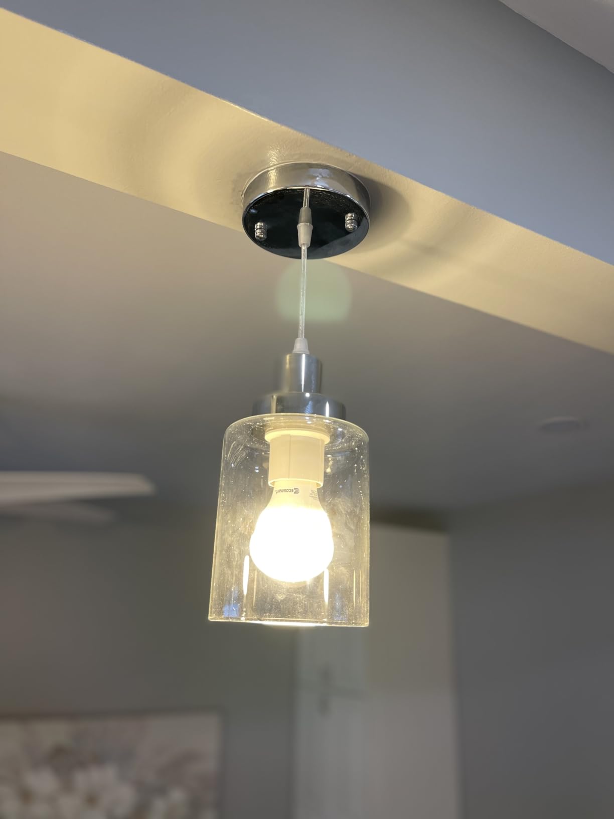 WimiSom Industrial Pendant Lighting, Modern Clear Glass Shade Farmhouse customer photo 2