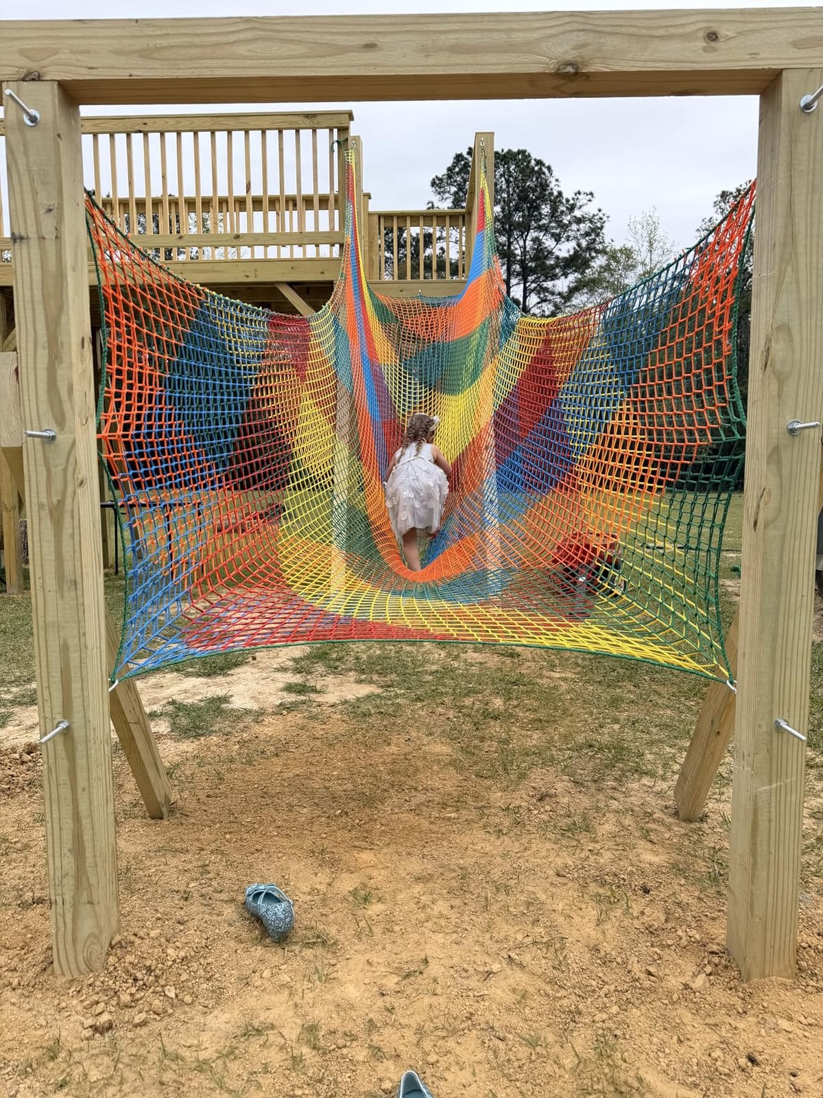 Climbing Cargo Net 6.5' x 9.8' Multicolored for Treehouse customer photo 2