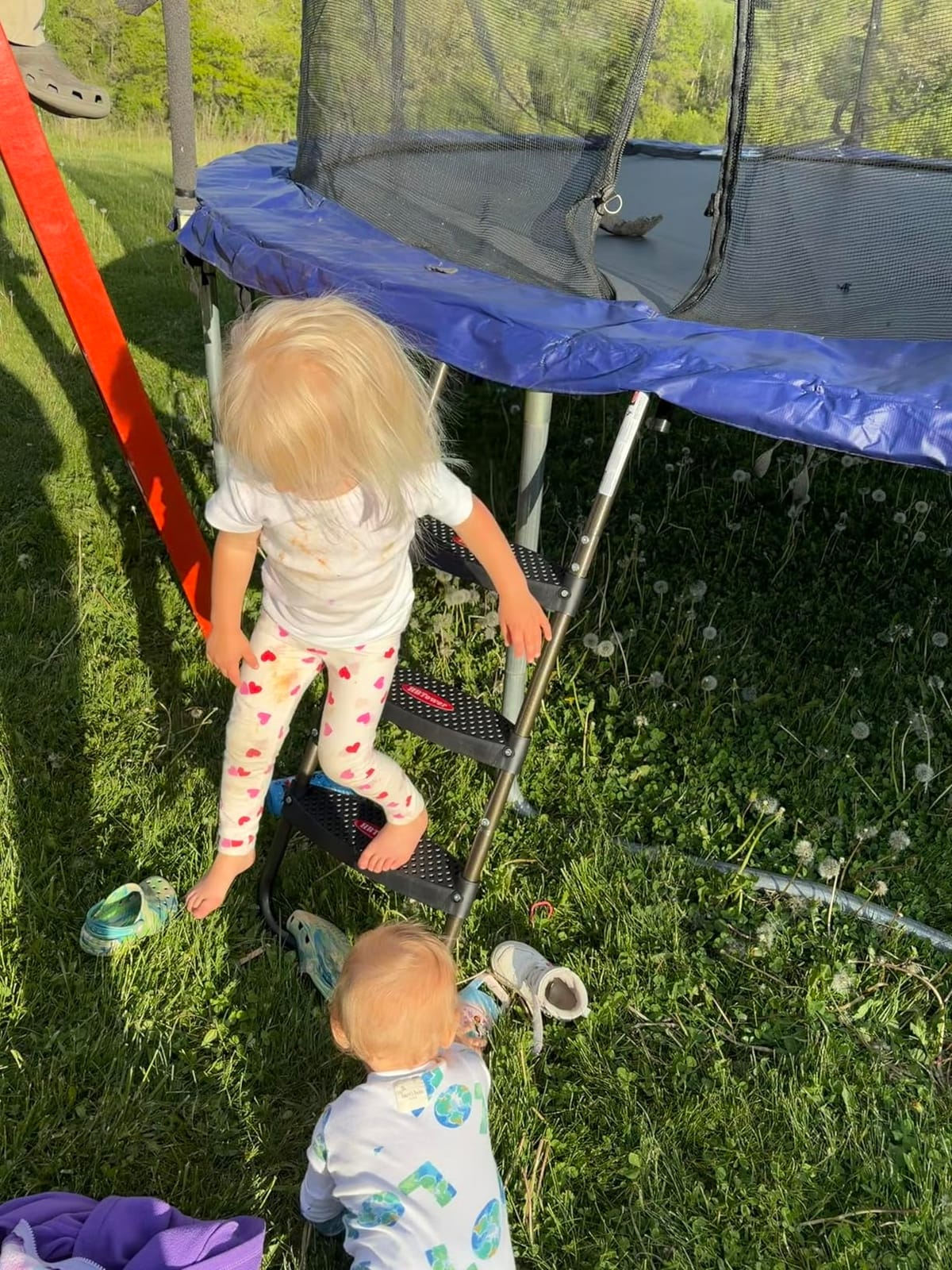 HBTower 3-Step Trampoline Ladder with Wide Flat Steps for Kids/Children customer photo 1