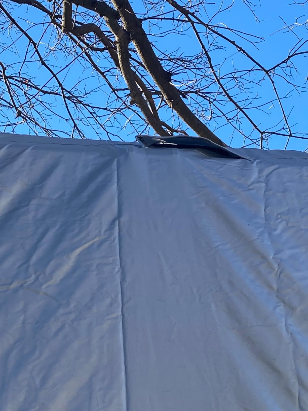 FRUNO Oxford Fabric Travel Trailer Cover RV Cover 24'-27' Waterproof Rip-Resistant Anti-UV Camper Cover for Winter Snow with Jack Cover 4 Tire Covers and Gutter Covers customer photo 2