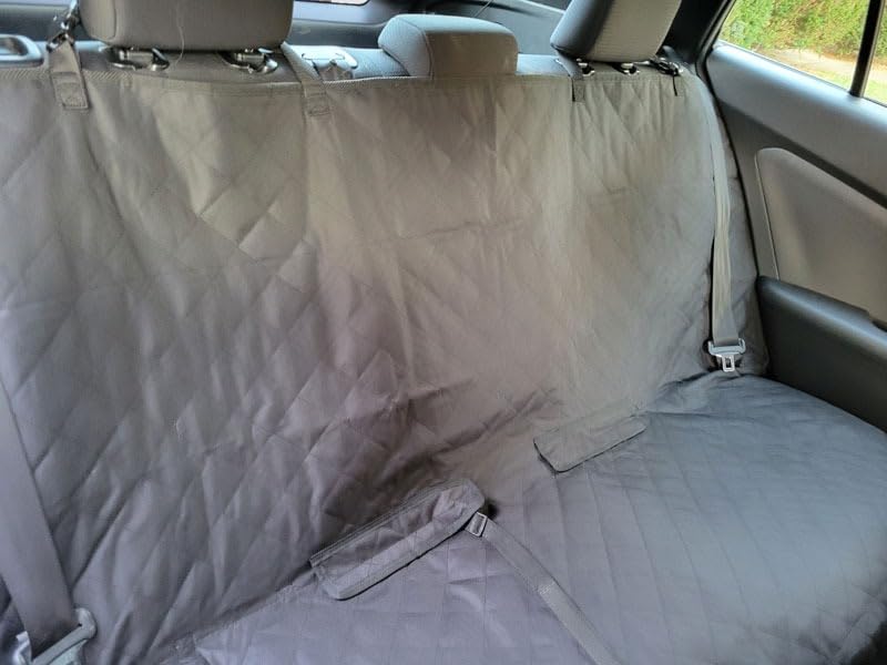 VIEWPETS Bench Car Seat Cover Protector, Waterproof Heavy-Duty, Khaki customer photo 2
