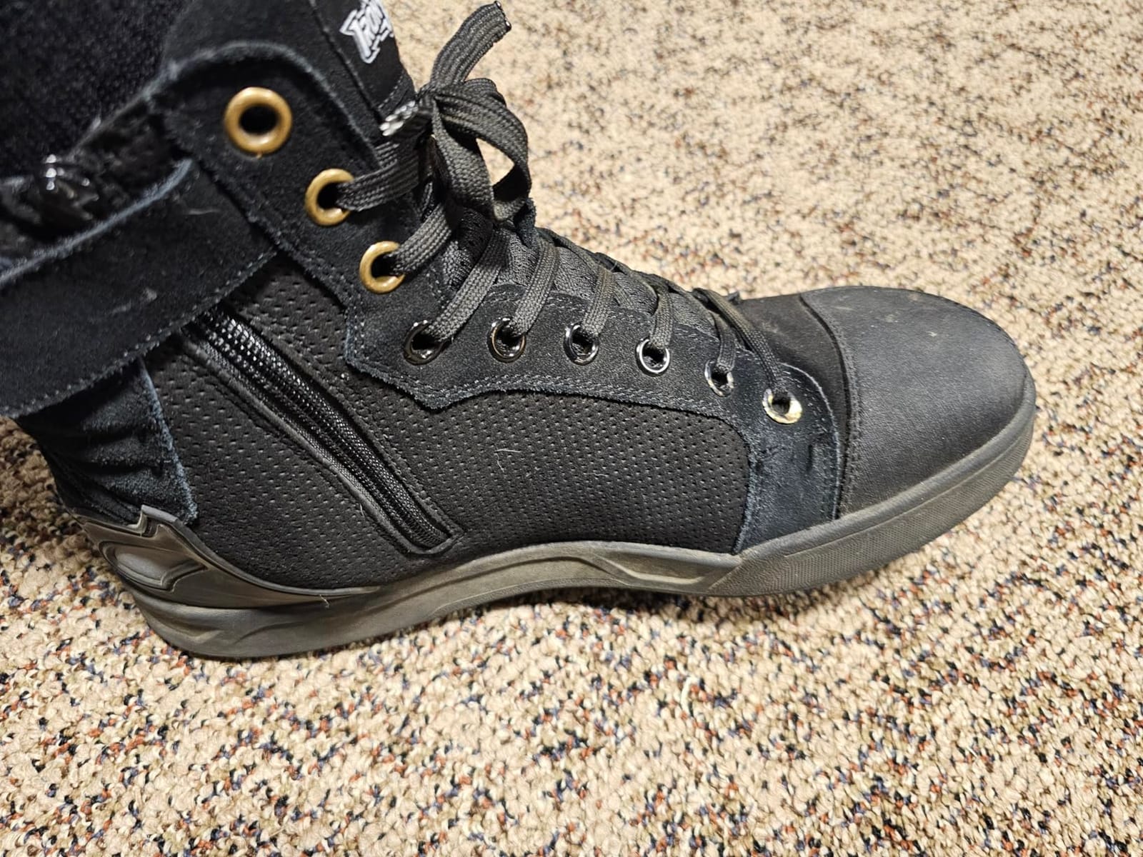BORLENI Motorcycle Boots Street Riding Shoes Anti-Slip Outdoor Trekking Hike Work Shoes for Men customer photo 2