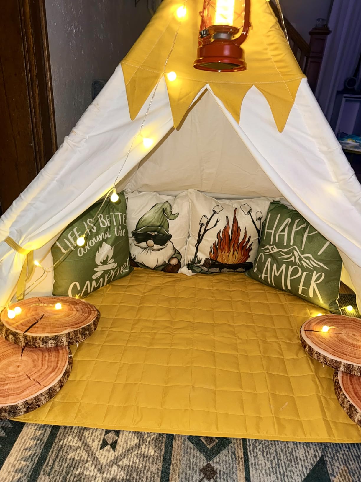 besrey Teepee Tent for Kids, Cotton Play Tent with LED Lights customer photo 1