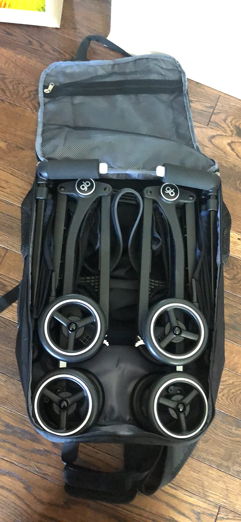 Mactso Stroller Travel Bag Compatible with GB Pockit and GB Pockit Air Plus All Terrain, Lightweight Stroller Travel Backpack for Airplane (Black, M) customer photo 1