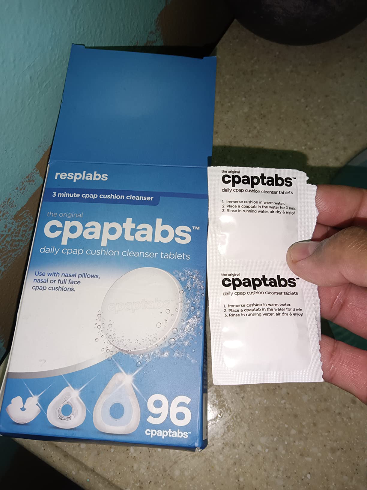 resplabs CPAP Cleaning Tablets, 96 Pack - Effervescent Cleaner for CPAP Masks, Tubing, and Humidifiers - 3 Month Supply customer photo 2