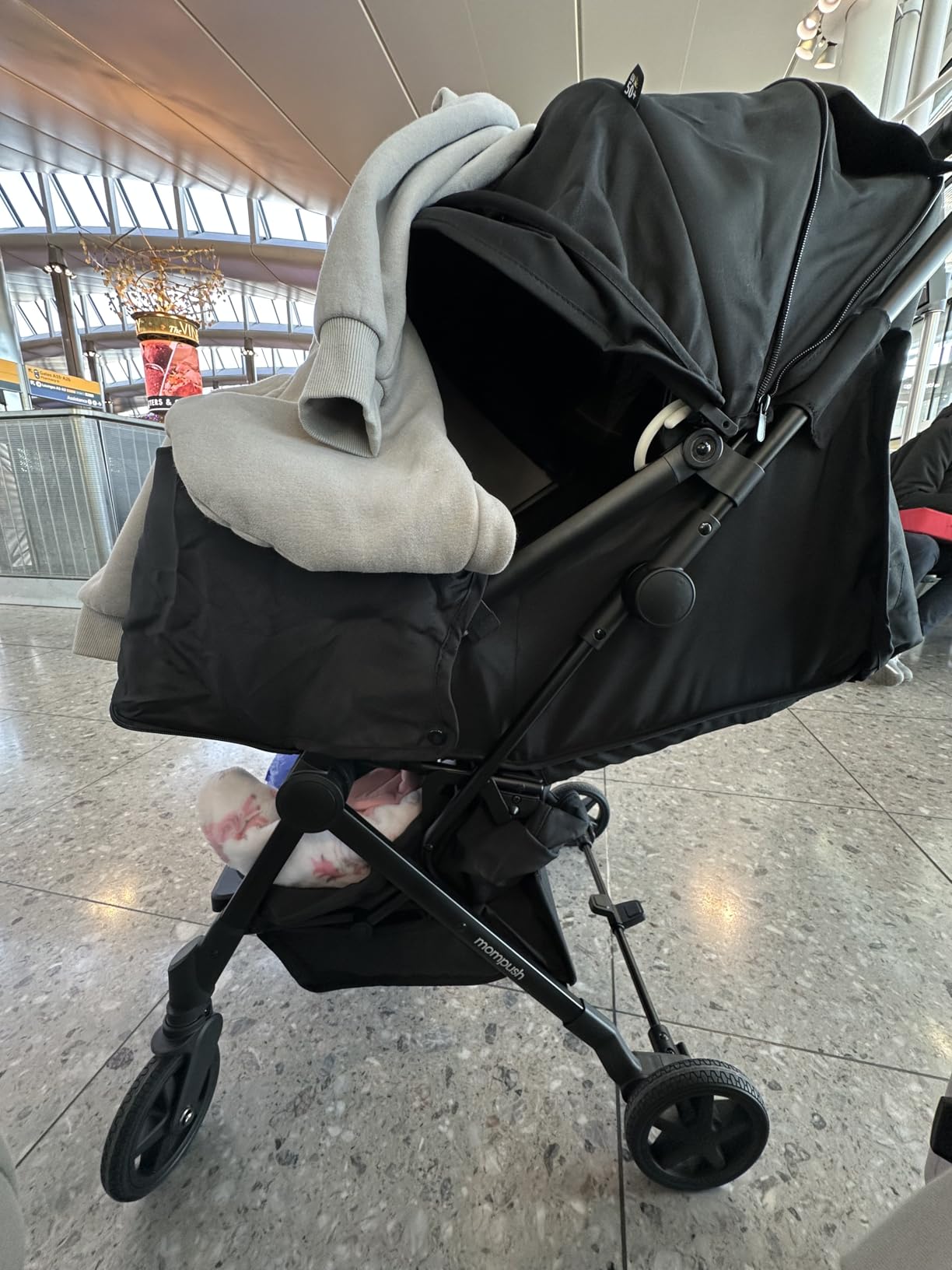 Mompush Lithe V2 Lightweight Travel Stroller Snack Tray Included, Forest customer photo 1