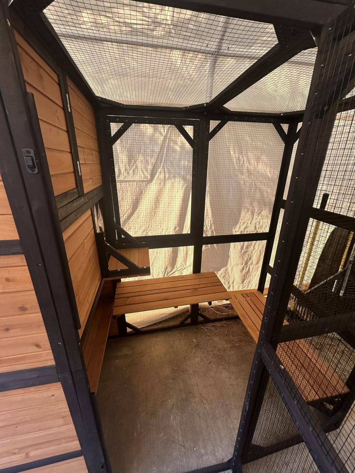 Large Catio Outdoor Cat Enclosure 4 Tiers Cat House with Weatherproof Roof customer photo 1