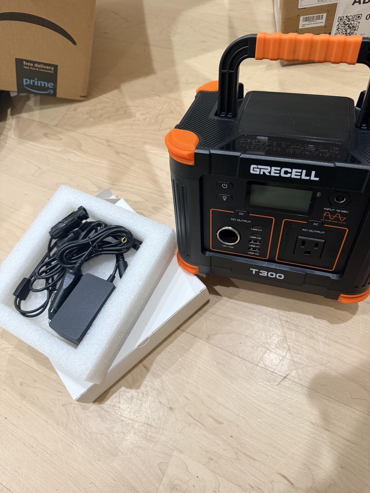 GRECELL Portable Power Station 500W, 519Wh/140400mAh Solar Generator Backup Lithium Battery Pack Power Supply with 2 AC Outlets, PD 60W USB-C Power bank for Outdoor RV Camping Home Outage Emergency customer photo 1