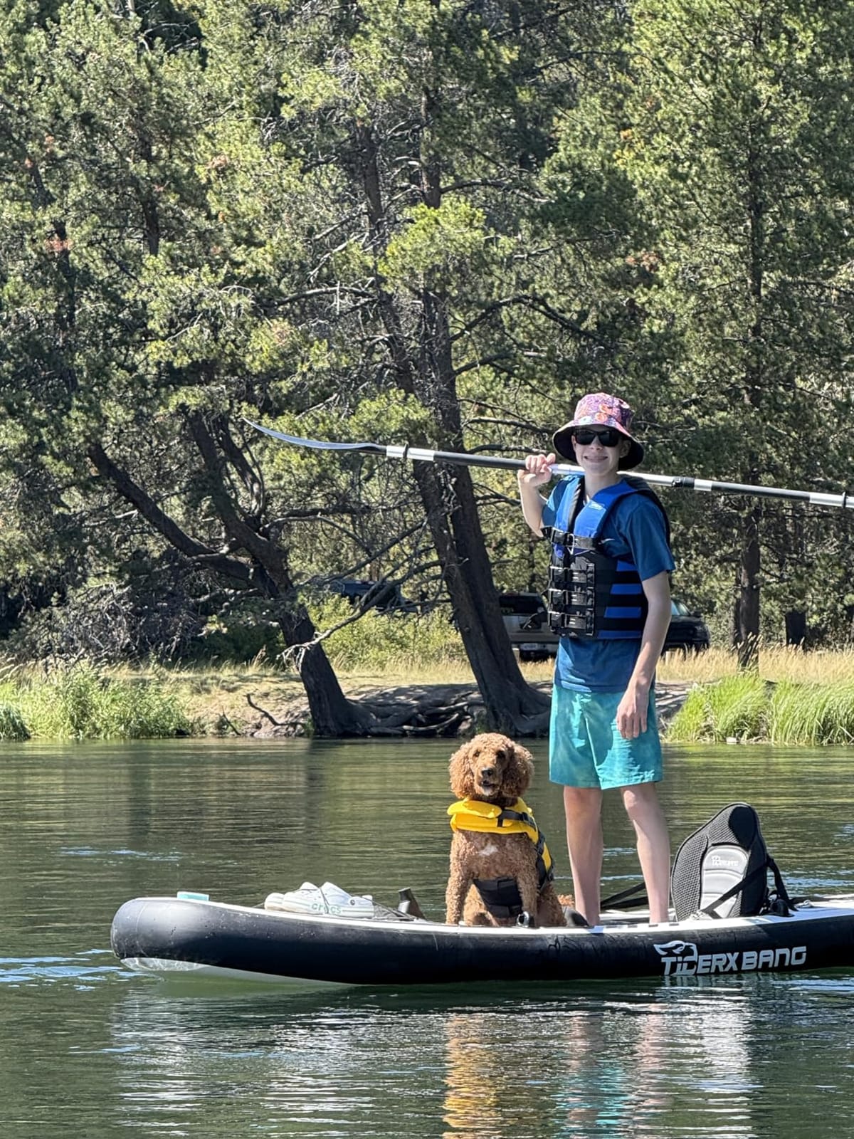 TIGERXBANG 10.2'x35''x8'' Inflatable Kayak with Detachable Seat, SUP-Kayak Set Includes Hand Pump/Aluminum Oar/Backpack, Boat for Adults/Youth | for Fishing, Touring customer photo 2