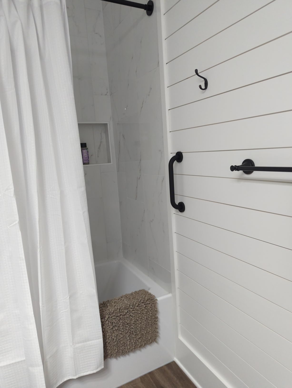 Brushed Nickel Safety Bar 32 Inch, Shower Grab Bar for Senior customer photo 1