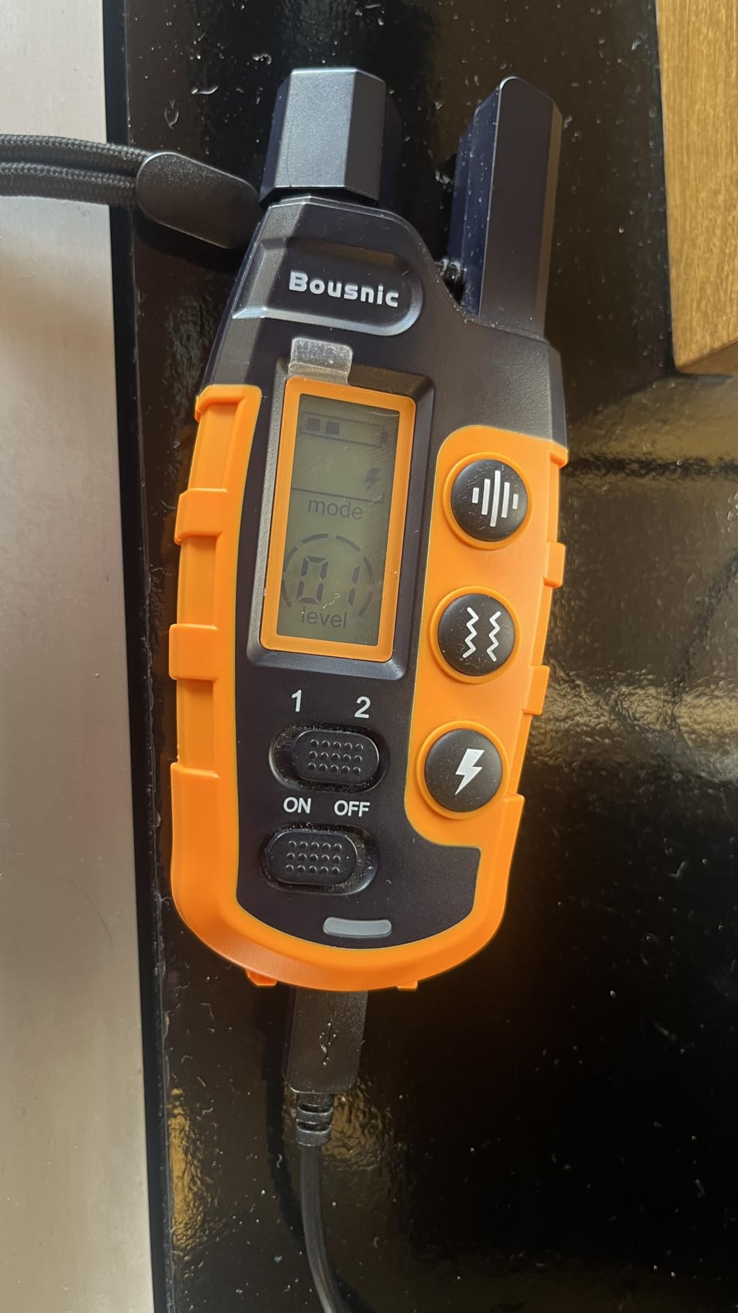 Bousnic Dog Shock Collar - 3300Ft Dog Training Collar with Remote for 5-120lbs Small Medium Large Dogs Rechargeable Waterproof e Collar with Beep (1-8), Vibration(1-16), Safe Shock(1-99) (Orange) customer photo 1