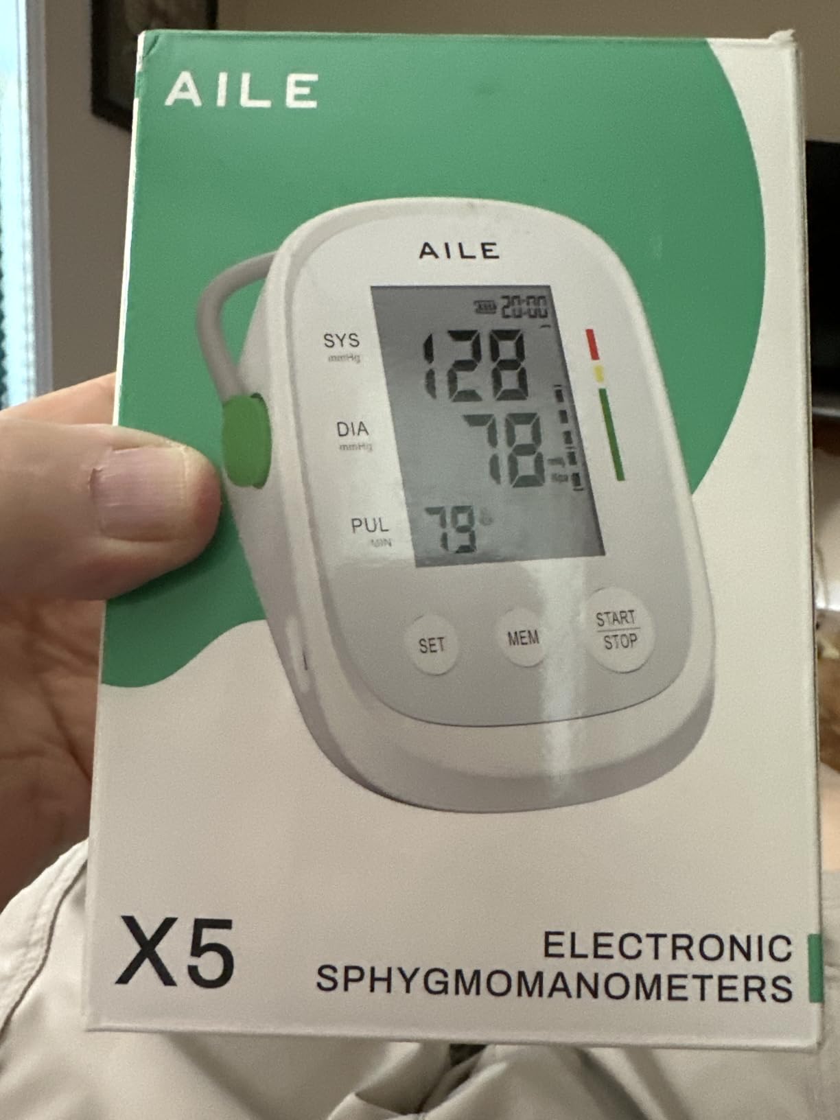 AILE FDA Cleared Blood Pressure Monitor - Home Monitoring 2x99 Memory Track customer photo 1