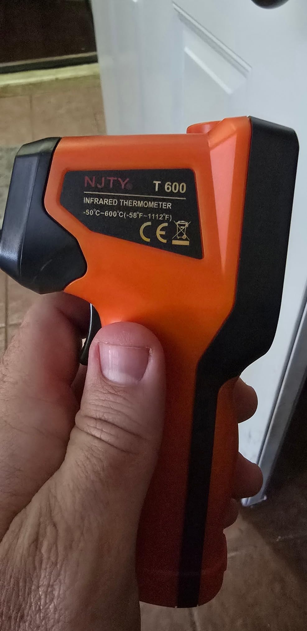 Laser Infrared Thermometer Non-Contact Digital Temperature Gun, -58℉～1112℉(-50℃～600℃) IR Thermometer for Industrial, Kitchen Cooking, Automotive, HVAC (Not for Human Body Temp) customer photo 1