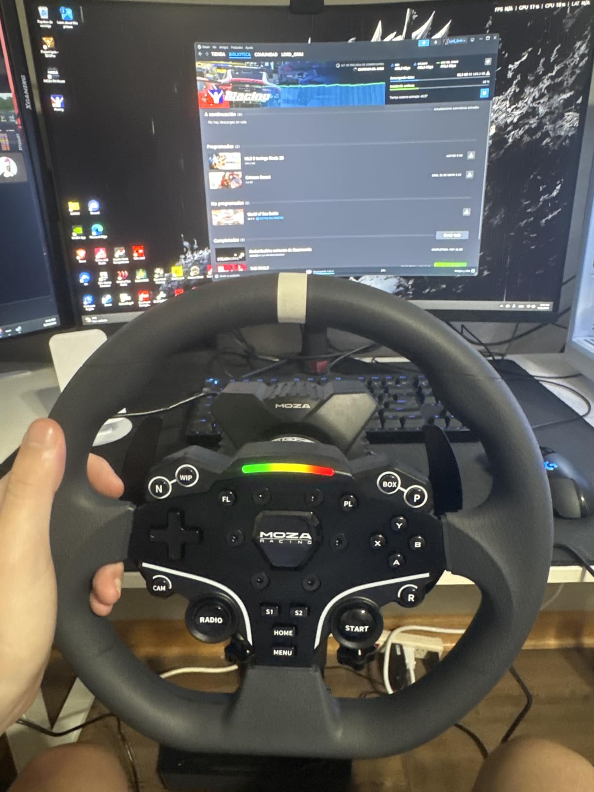 MOZA R3 Racing Wheel and Pedals Bundle for PC, 3.9Nm Direct Drive WheelBase,11-inch ES Lite Steering Wheel,Pedals and Desk Clamp High-Performance Game Racing Simulator for PC User customer photo 2