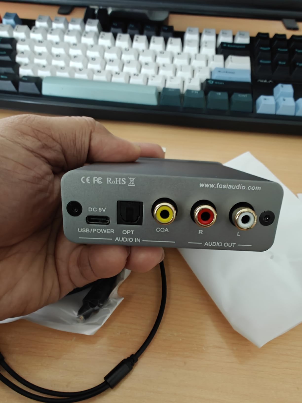 Fosi Audio K5 Pro Gaming DAC Headphone Amplifier Mini Hi-Fi Stereo Digital-to-Analog Audio Converter USB Type C/Optical/Coaxial to RCA/3.5MM AUX for PS5/PC/MAC/Computer customer photo 1