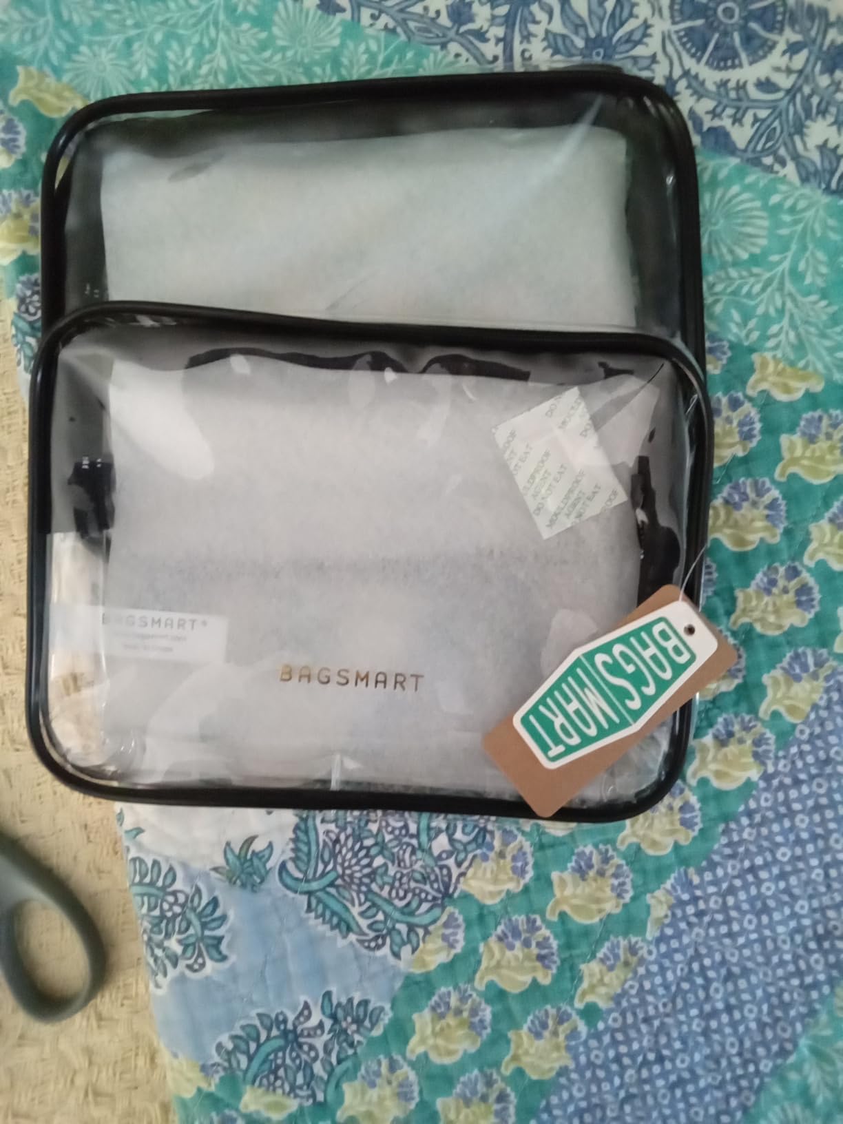 BAGSMART Clear Toiletry Bag 2-Pack TSA Approved Water-Repellent, Black customer photo 2