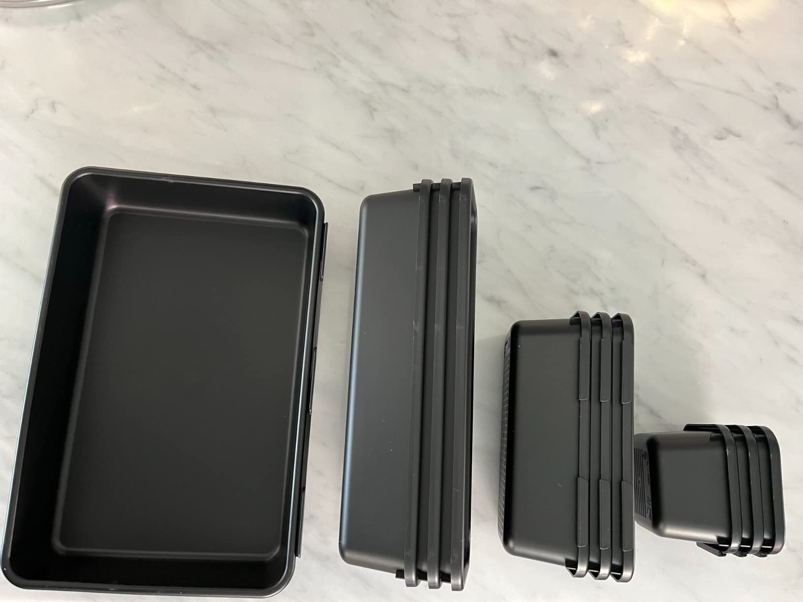 Simple Houseware Interlocking Desk Drawer Bins Organizer, 10 Packs, Black customer photo 2