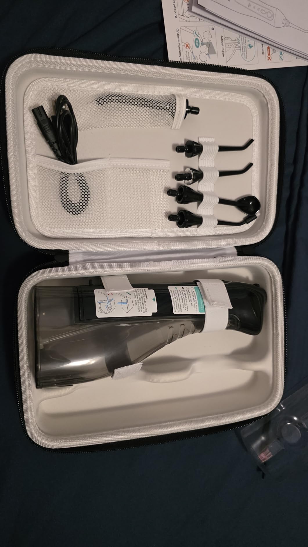 COSLUS ADA Accepted C20 Water Dental Flosser Teeth Pick, 300ML Larger Tank | Portable Rechargeable Oral Irrigator for Orthodontic & Sensitive Gums, Cordless for Travel, Family, Professional Set, Black customer photo 2