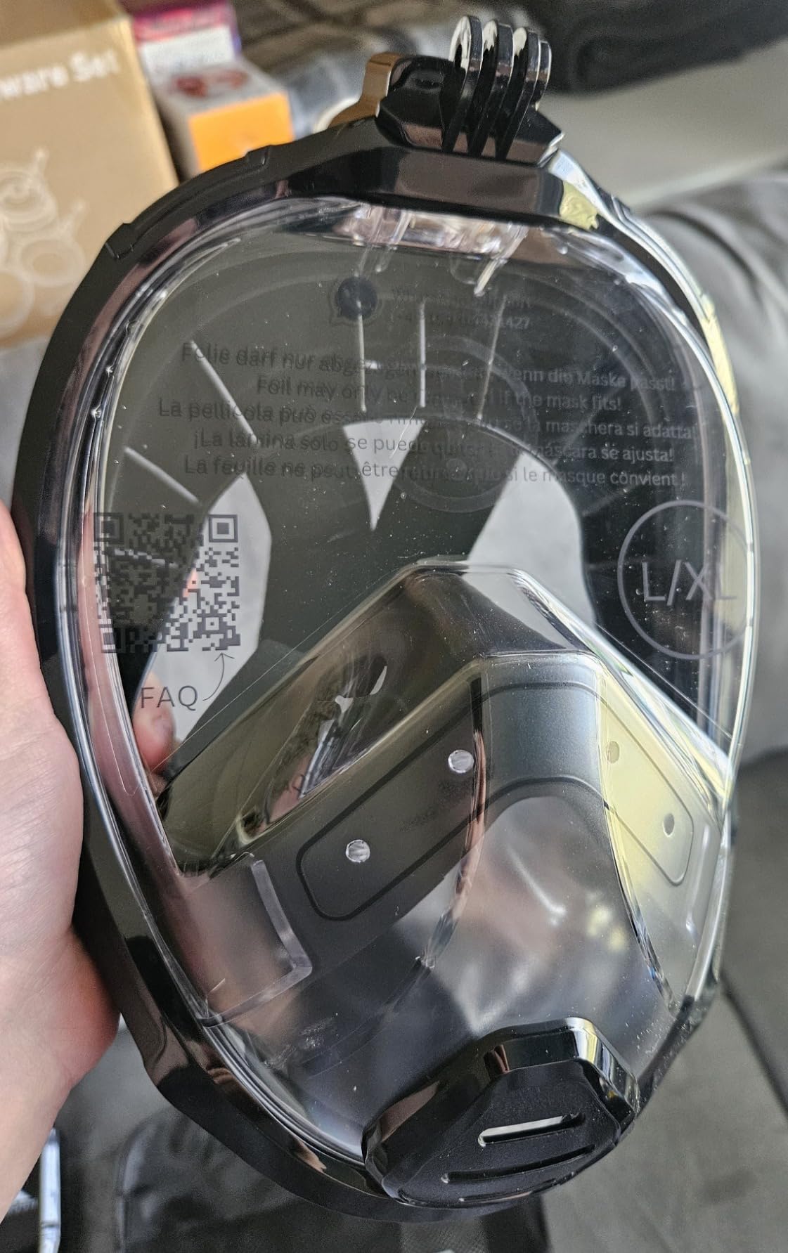 Khroom Full Face Snorkel Mask for Adults, CO2 Safe, Anti-Fog, 180° View customer photo 2