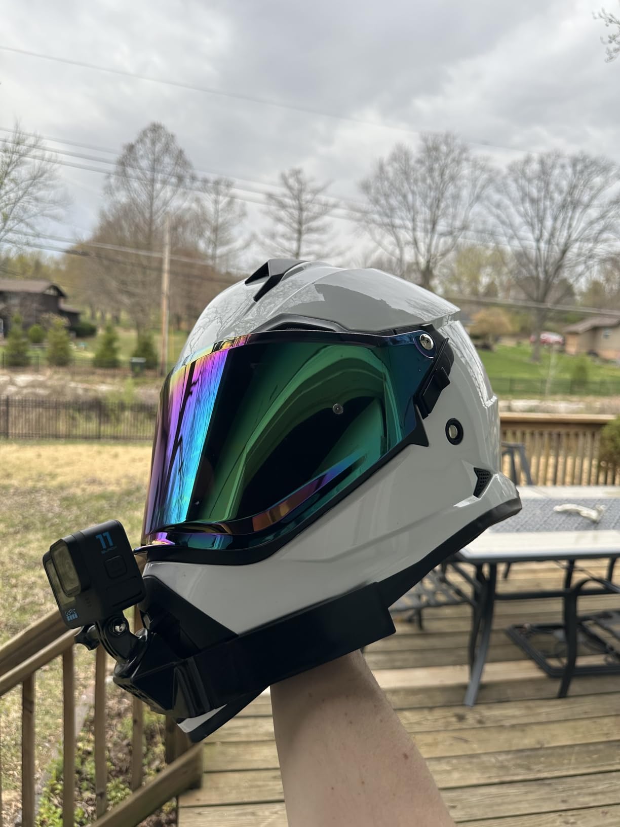 ILM Dual Sport Adventure Motorcycle Helmet with Pinlock Visor WS902 customer photo 2