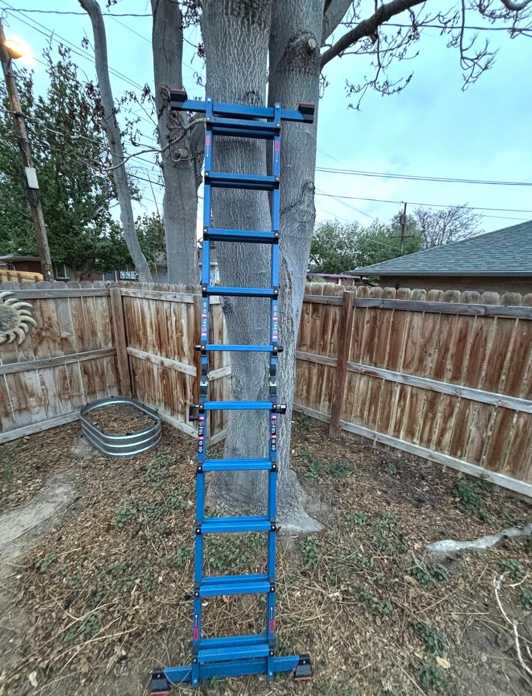 LANBITOU Ladder A Frame Extension 14Ft Multi Position for Home 330lbs customer photo 2