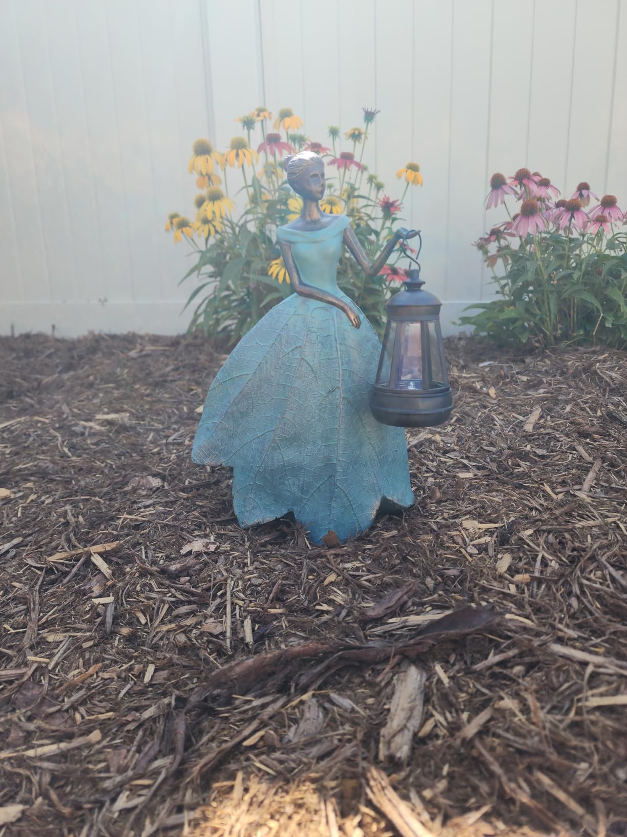 Guichifun Fairy Statue Home Decoration Leaf Angel Girls 8.5 x 5 x 12 Inch customer photo 2